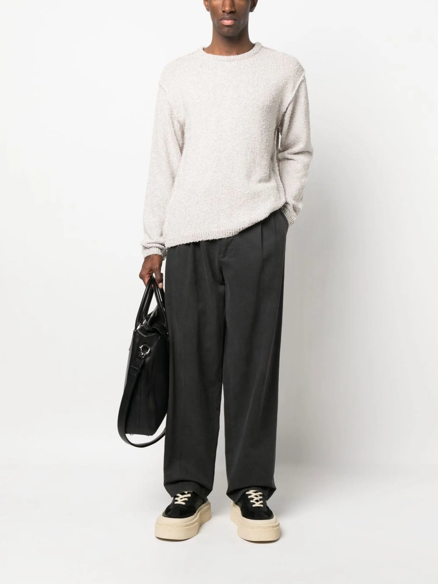 Sea Salt bouclé knitted pullover