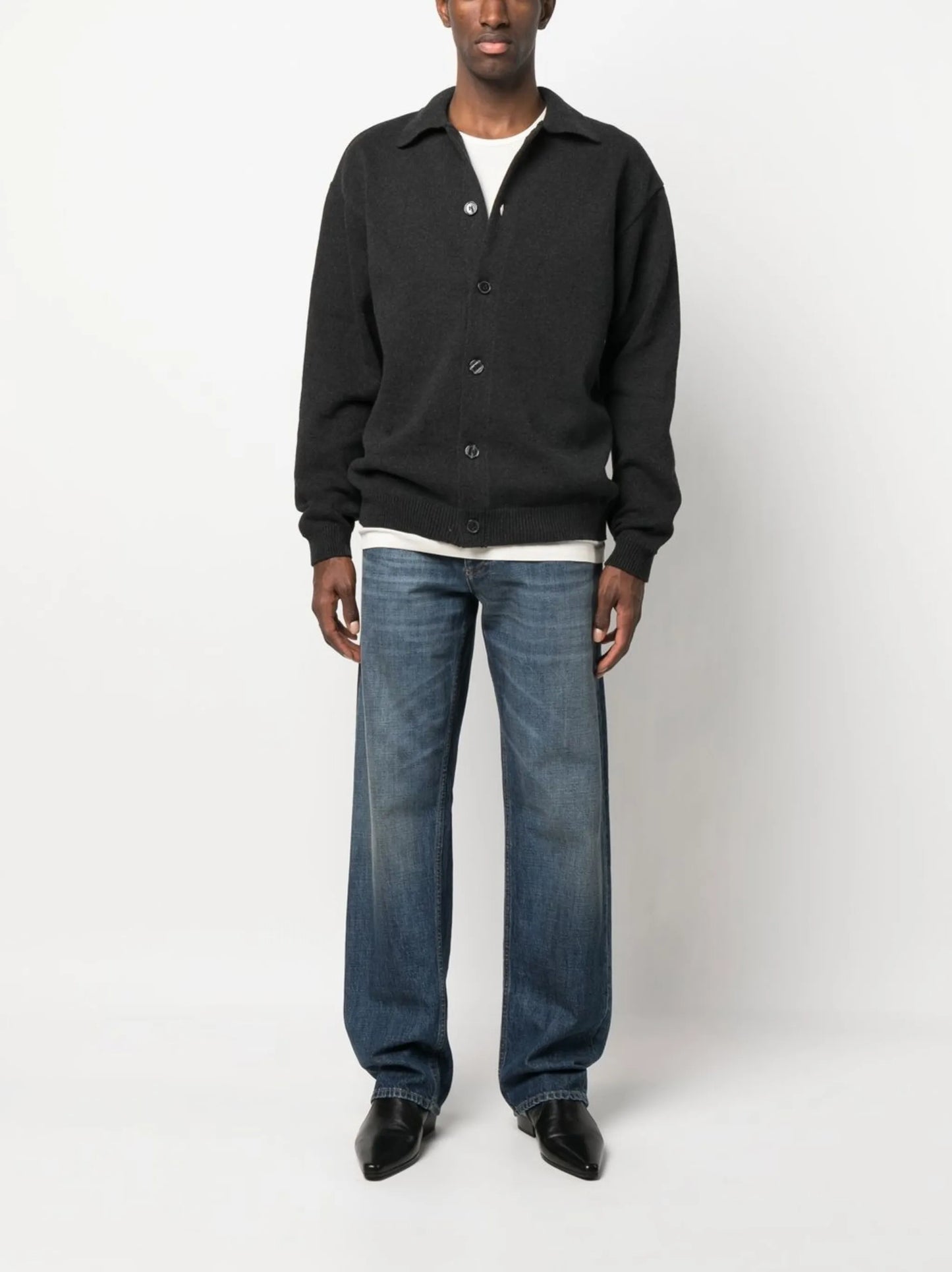 long-sleeved polo cardigan