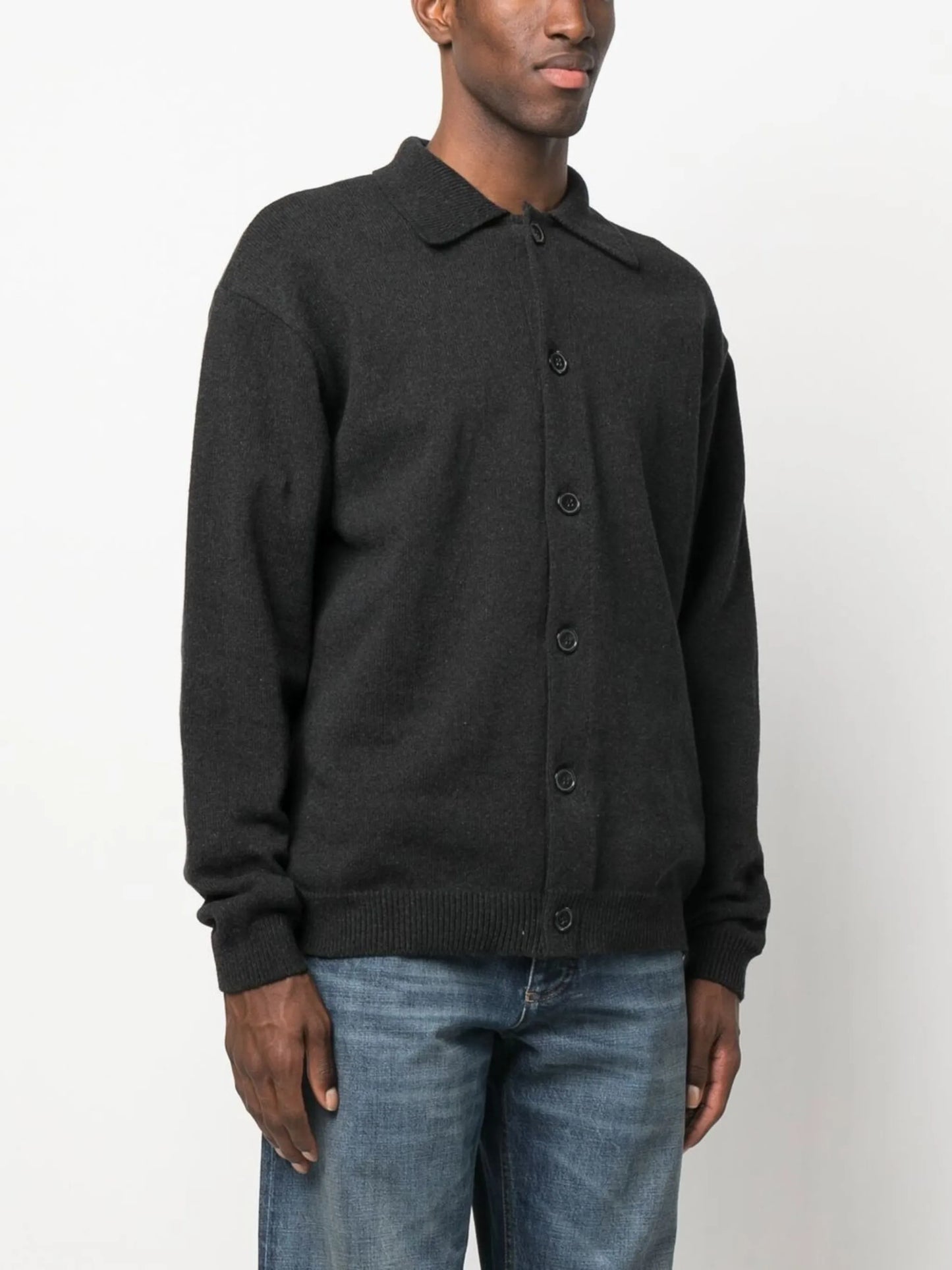 long-sleeved polo cardigan