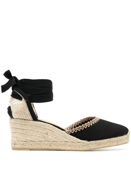 lace-up wedge espadrilles
