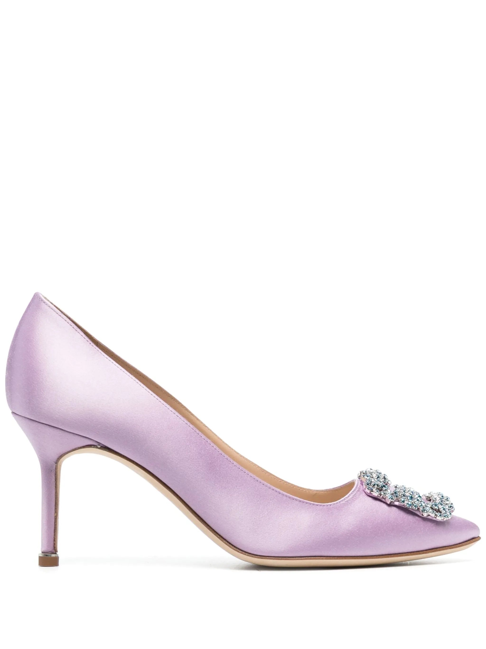 Hangisi 70mm satin pumps