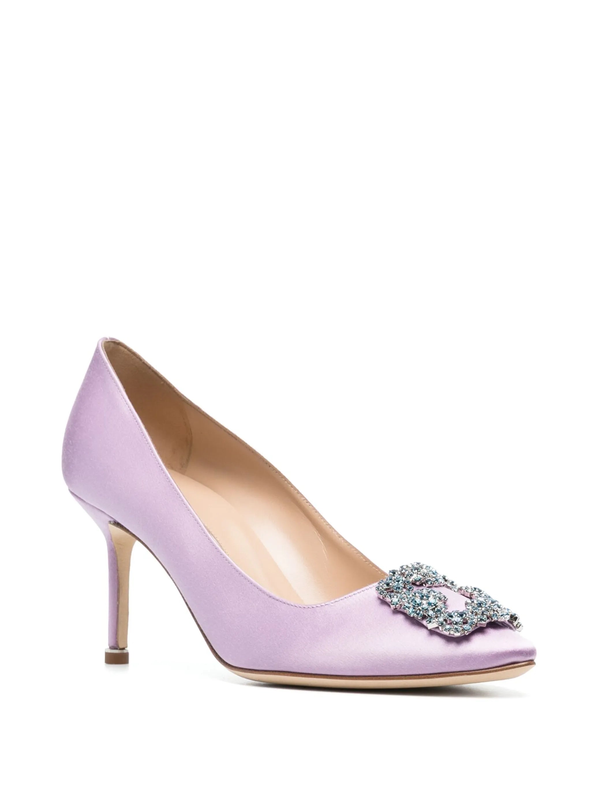 Hangisi 70mm satin pumps