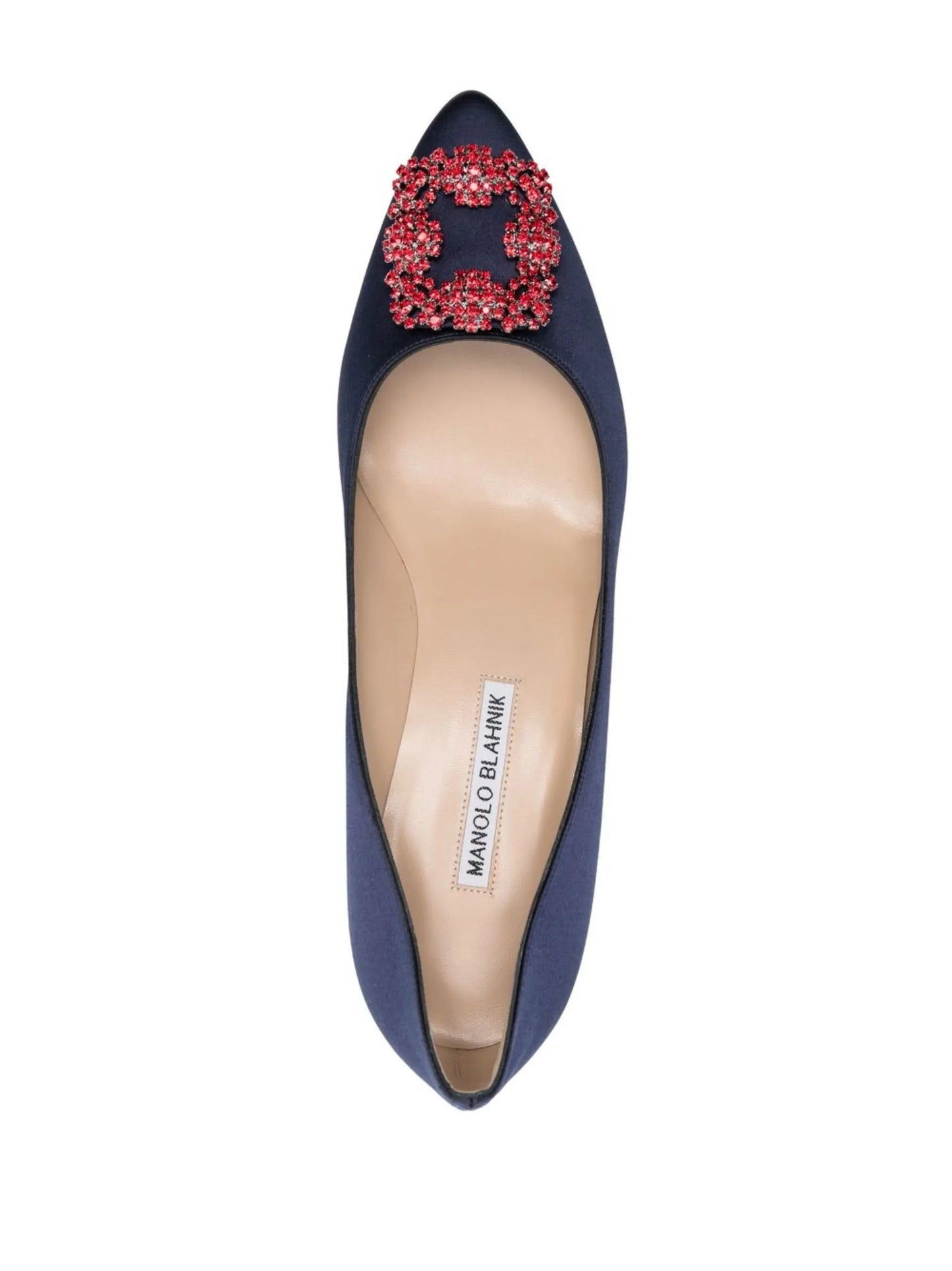 Hangisi 50mm appliqué satin pumps