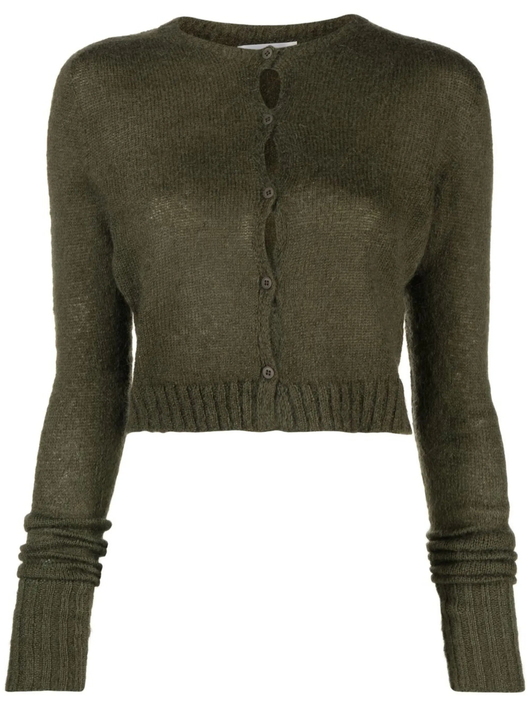 button-fastening knitted cardigan