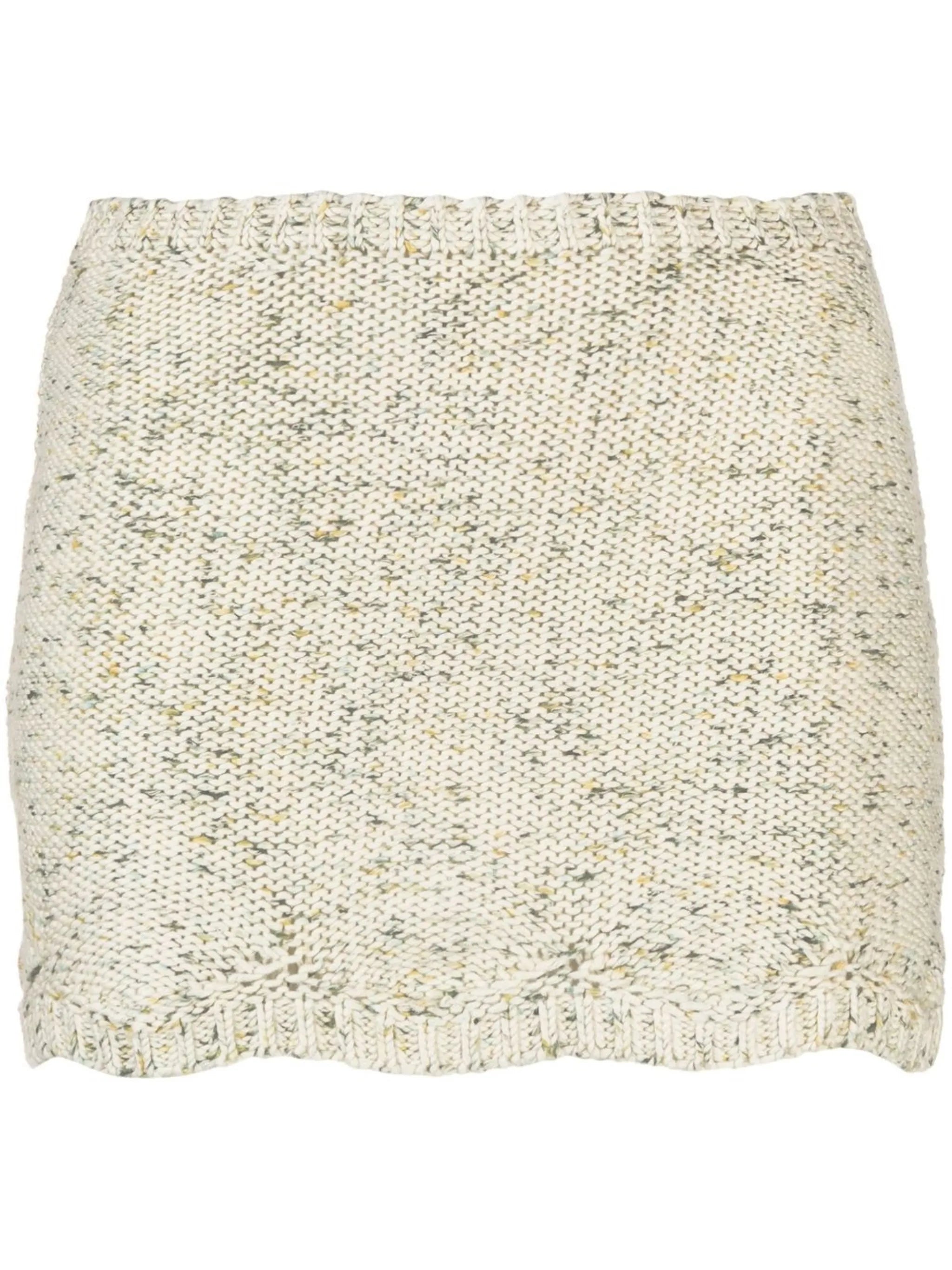 Bloom low-rise knitted miniskirt