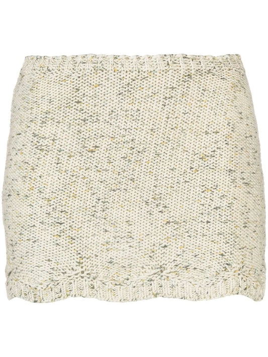 Bloom low-rise knitted miniskirt