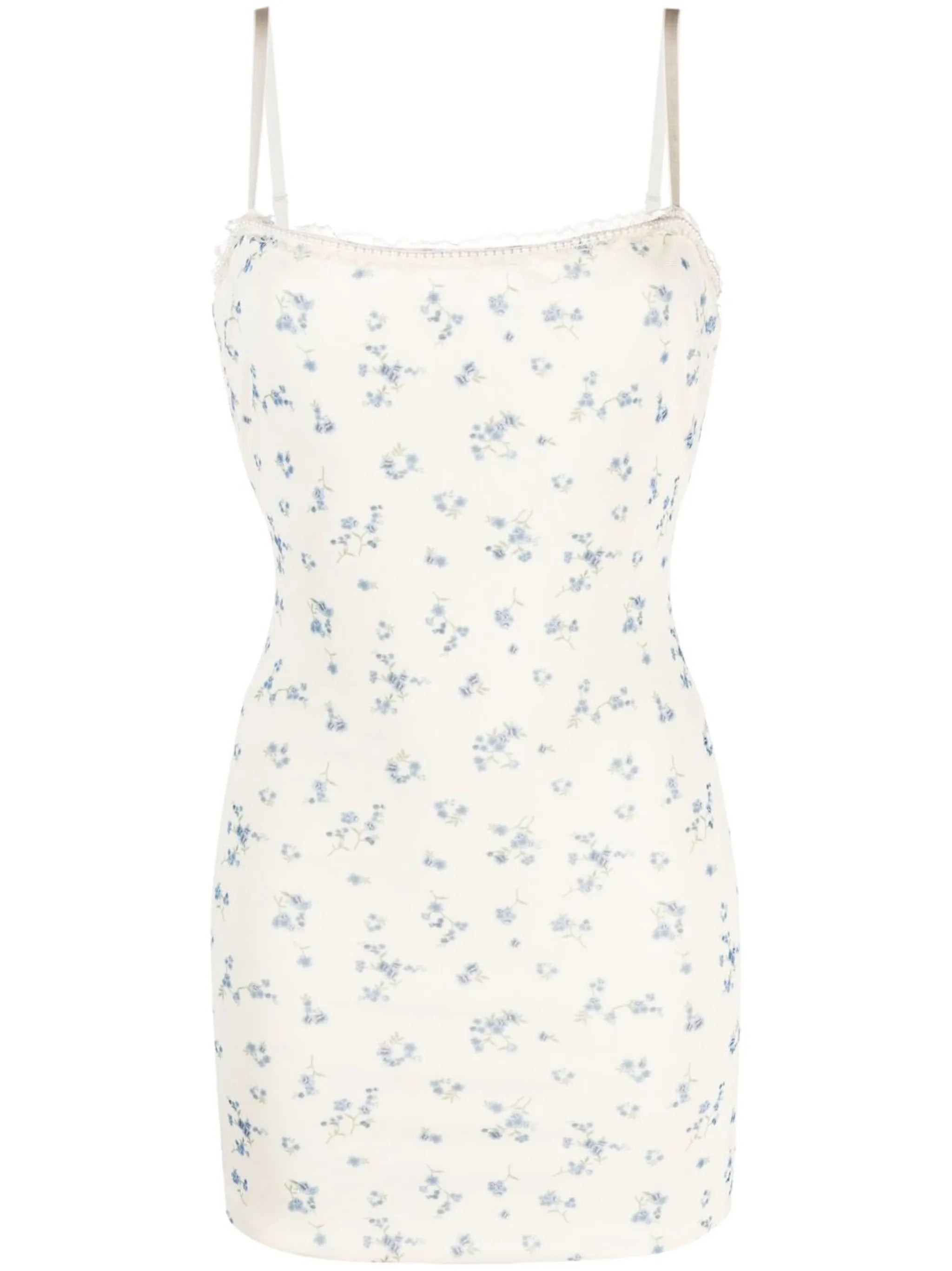 floral spaghetti strap mini dres