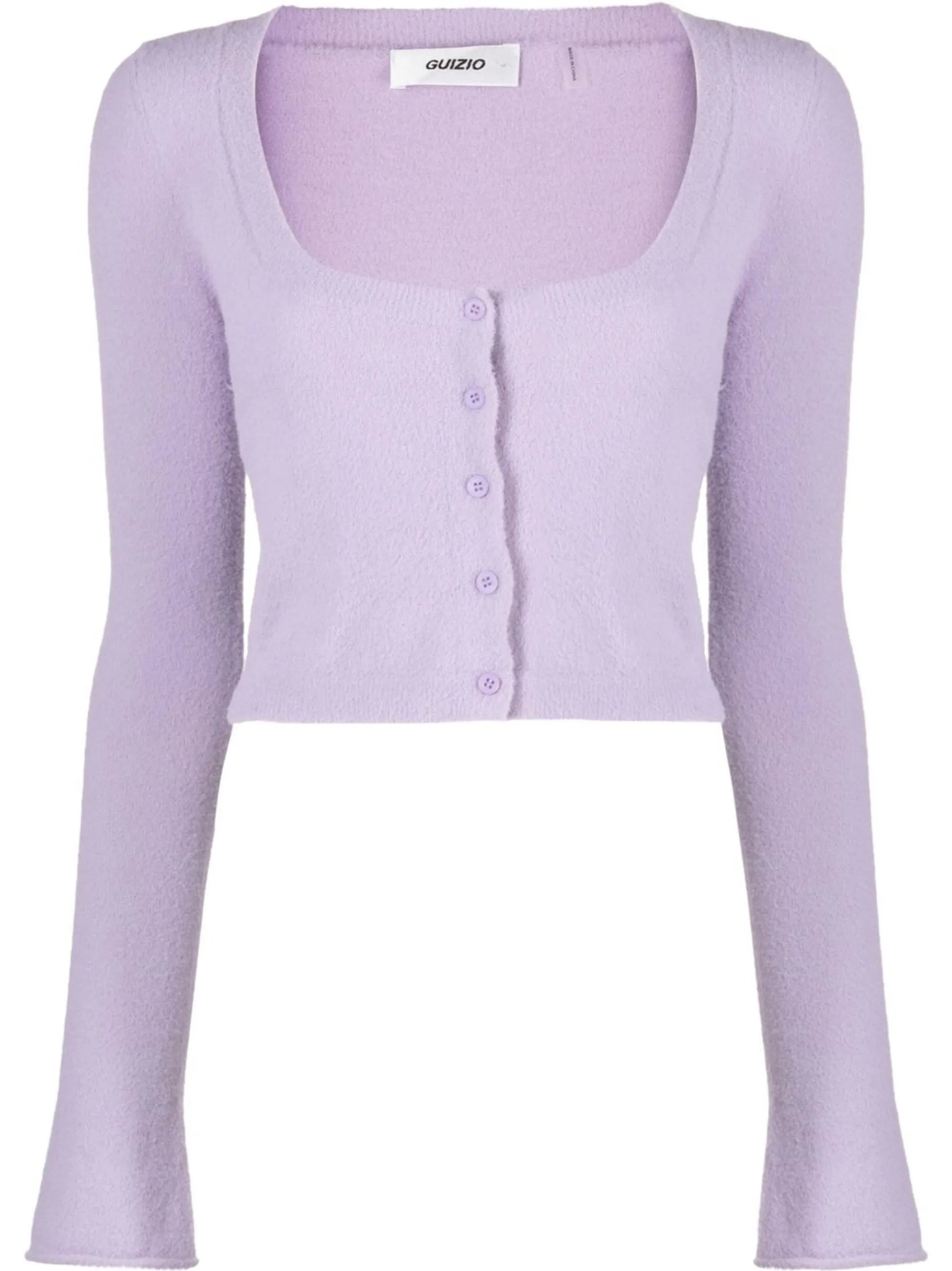 Sweet cropped scoop-neck cardigan