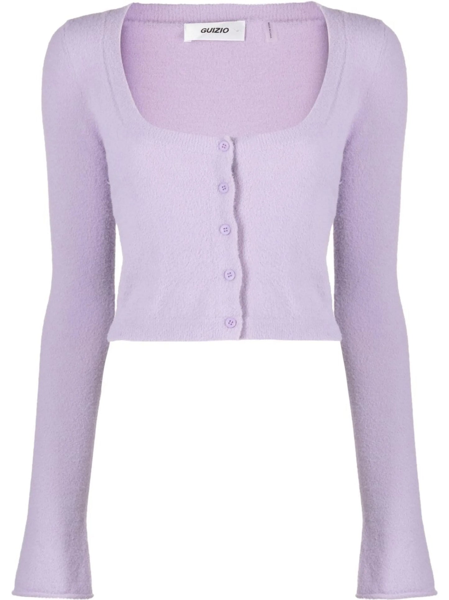 Sweet cropped scoop-neck cardigan