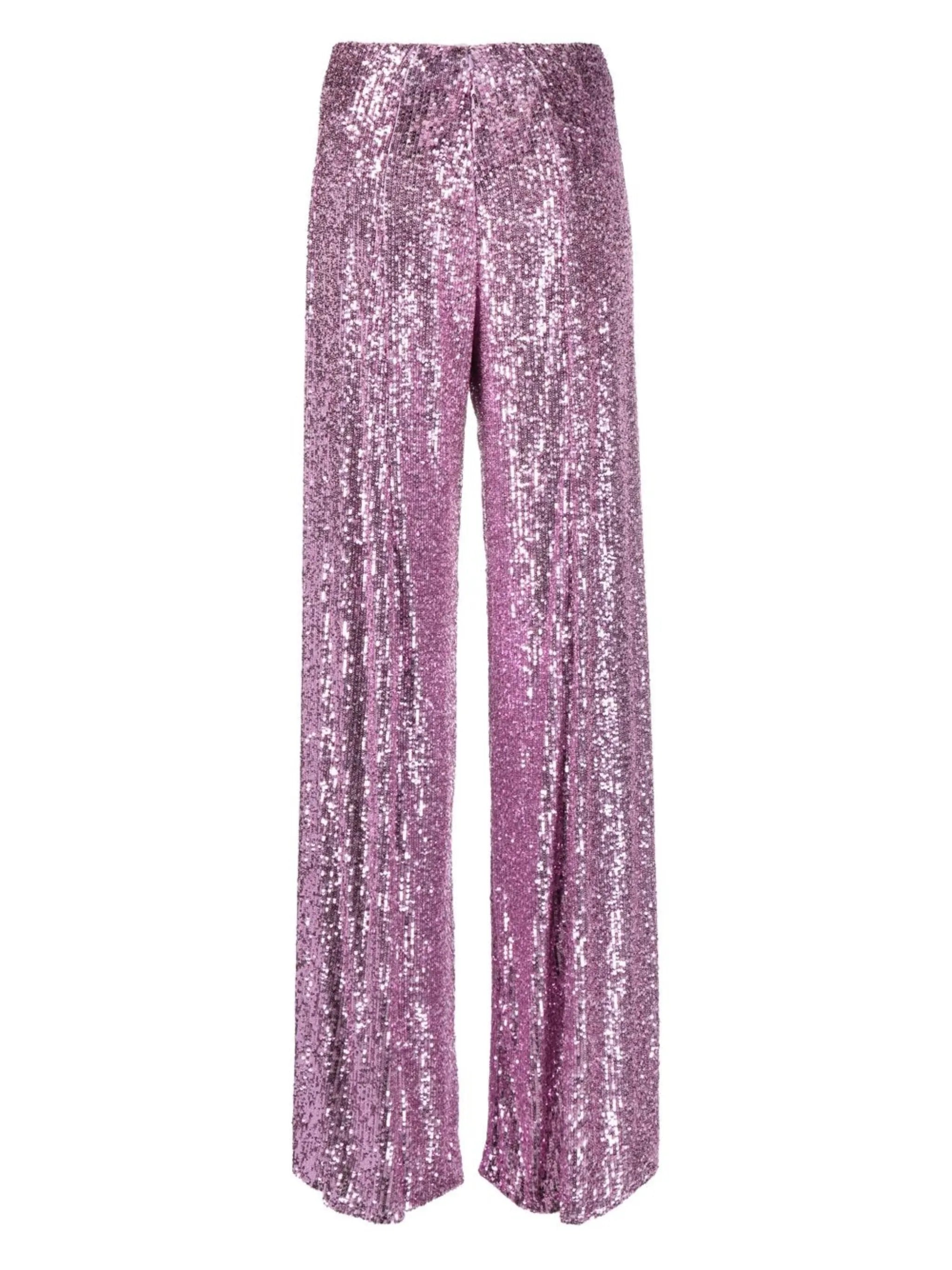 sequined wide-leg trousers