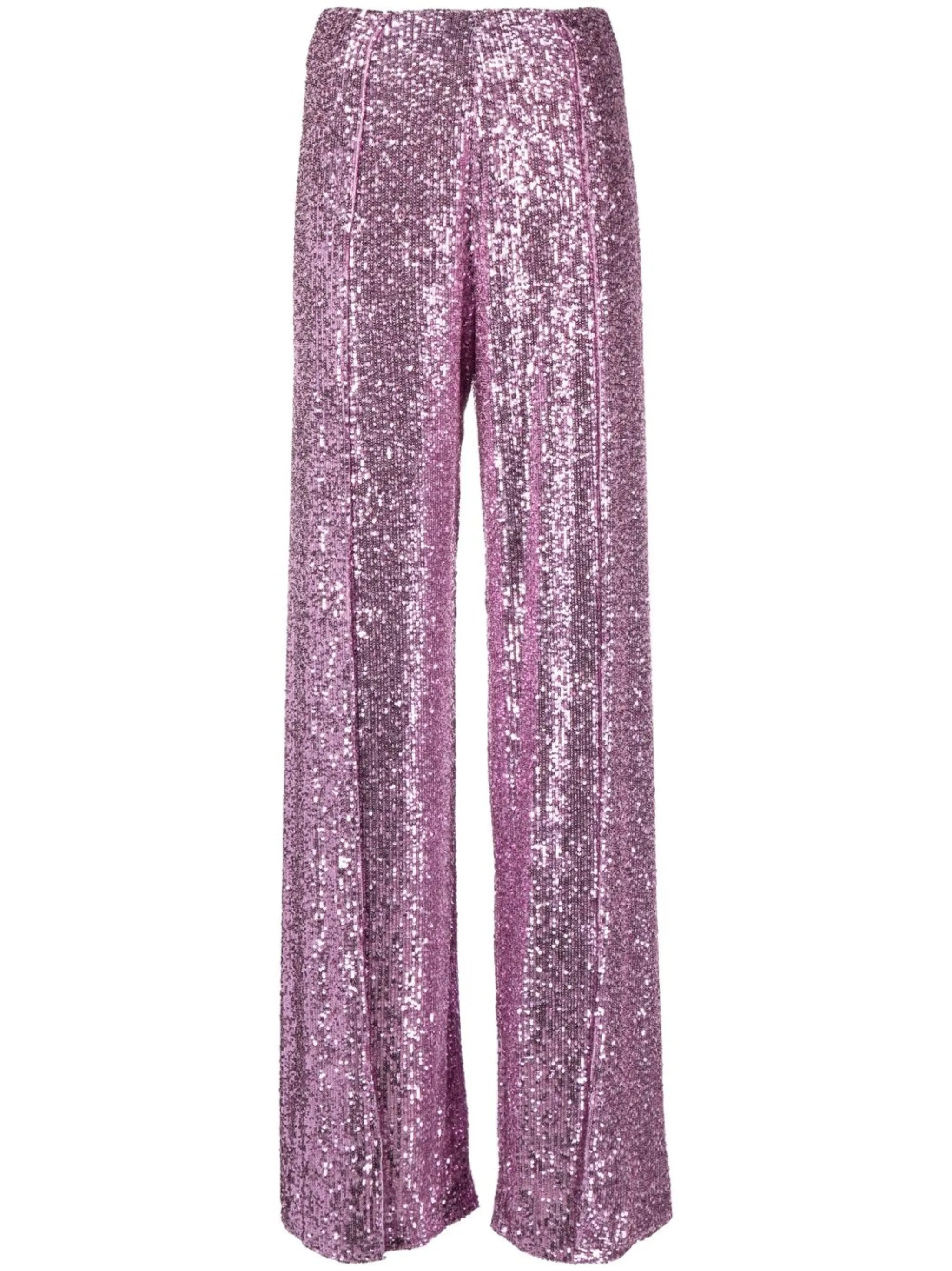 sequined wide-leg trousers