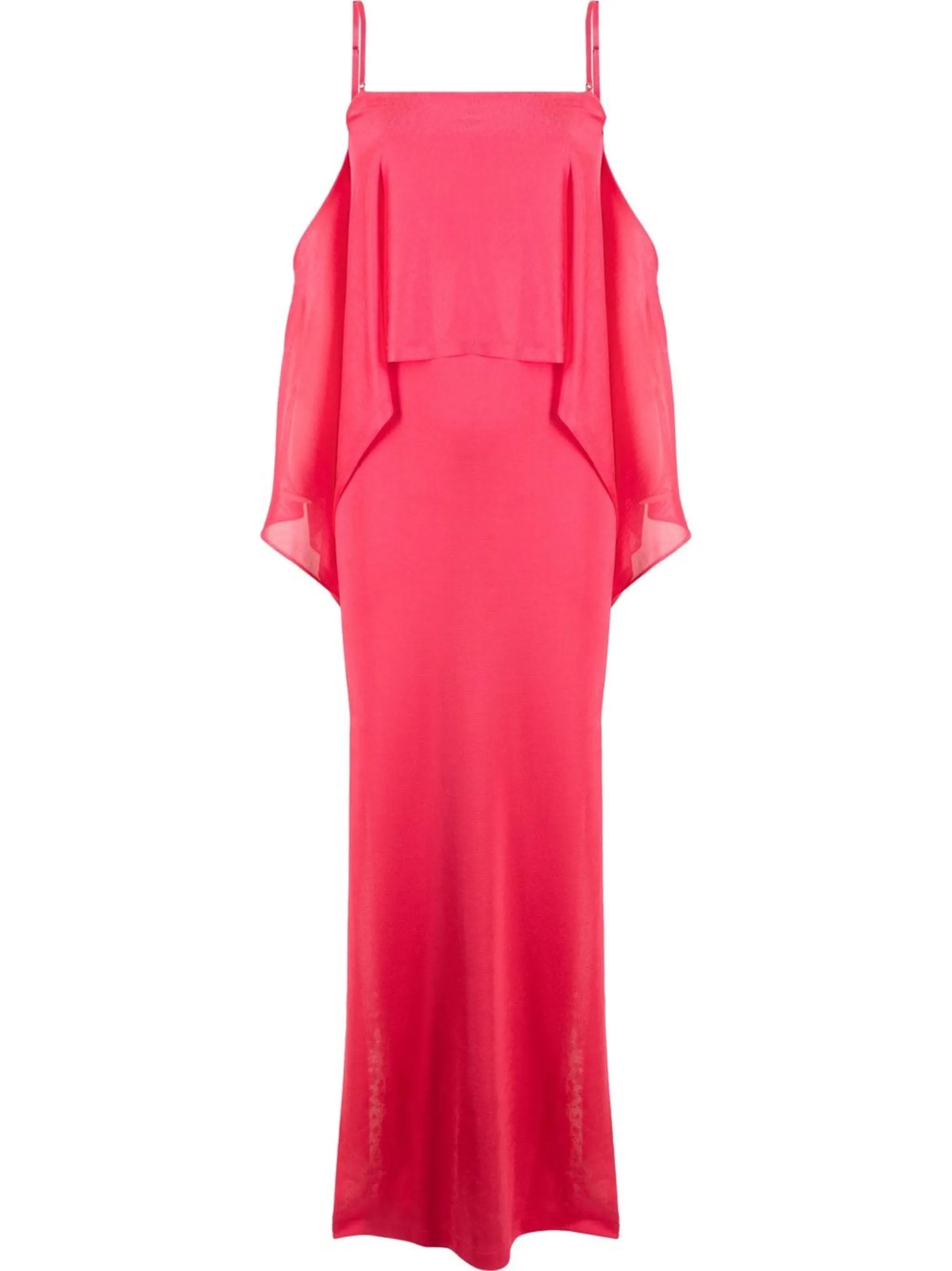 off-shoulder ruffle-detail dress