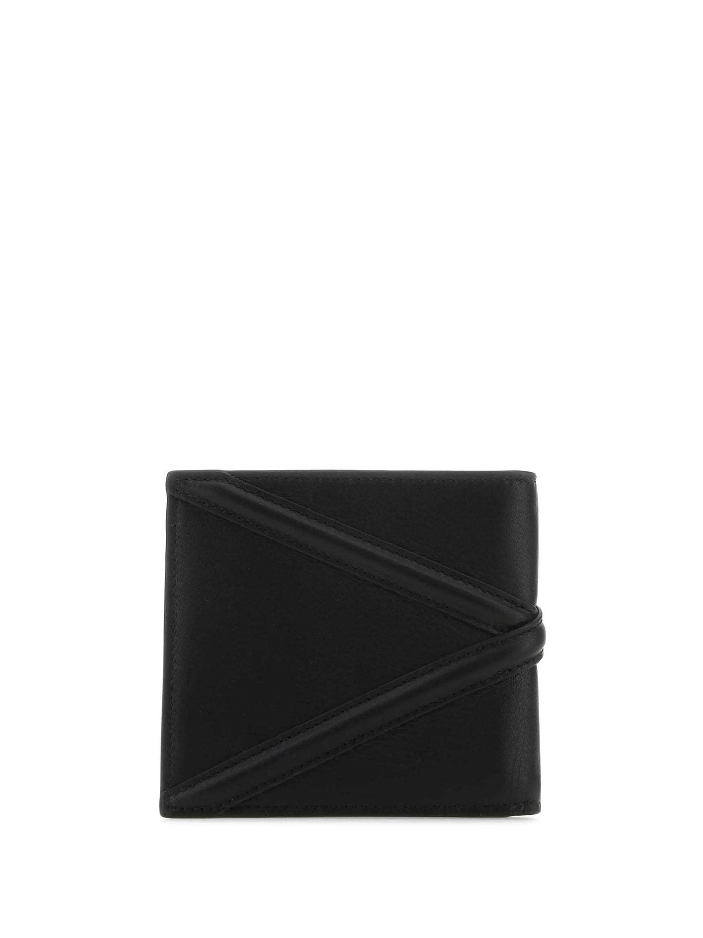 logo-plaque leather wallet