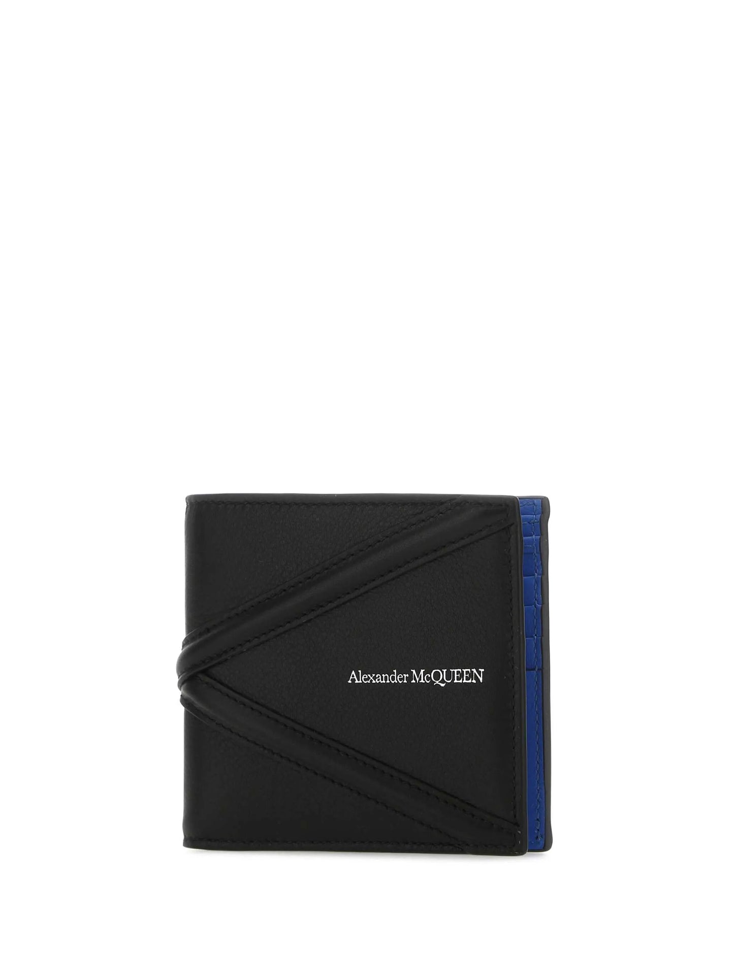 logo-plaque leather wallet
