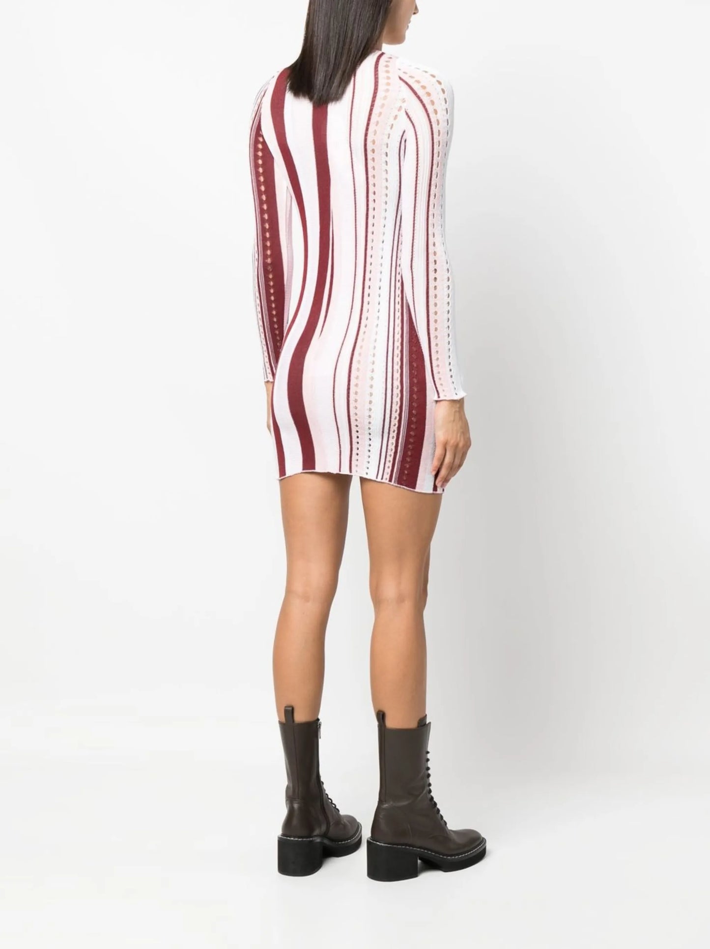 striped mini bodycon dress