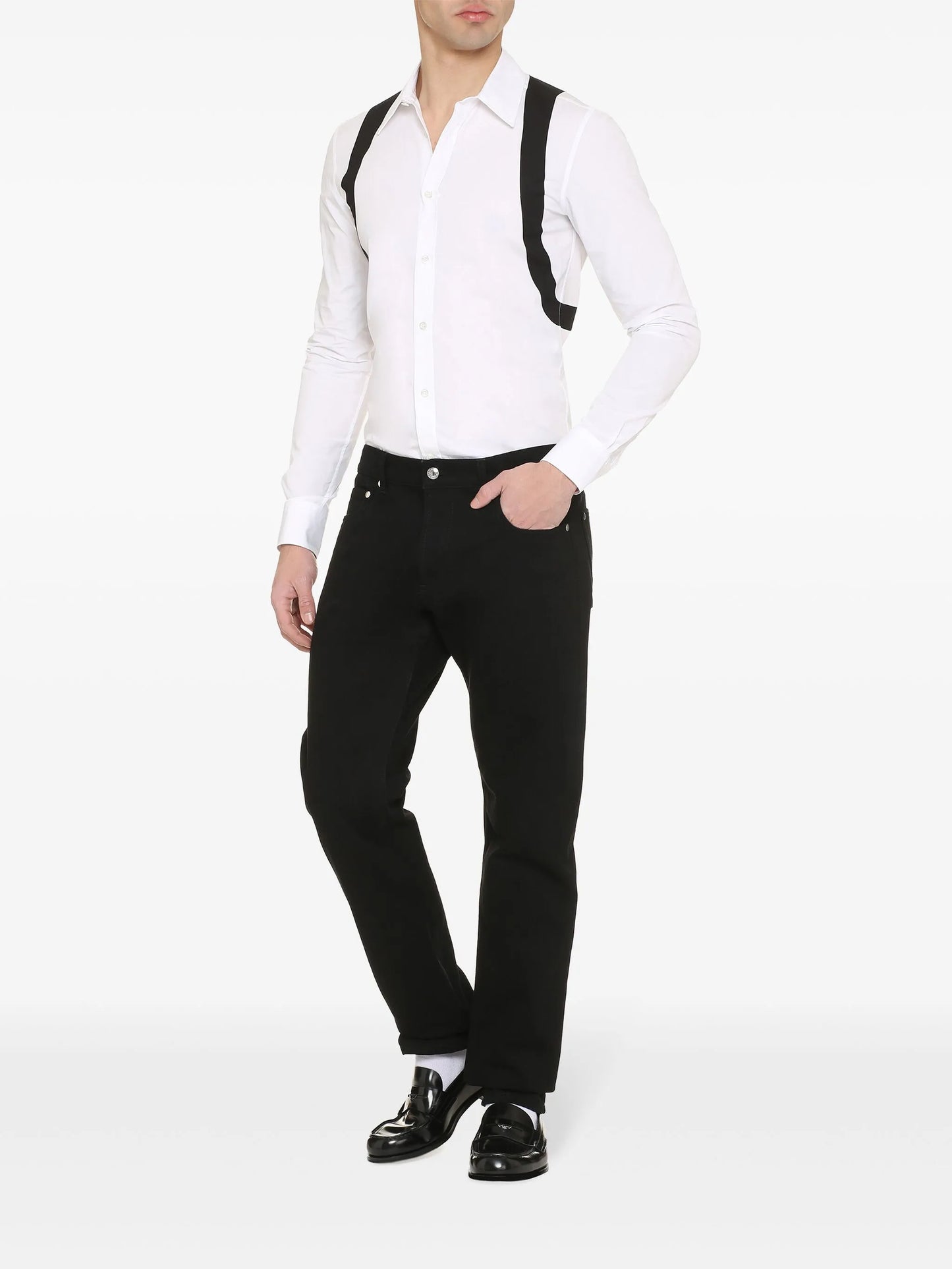 Harness button-up shirt
