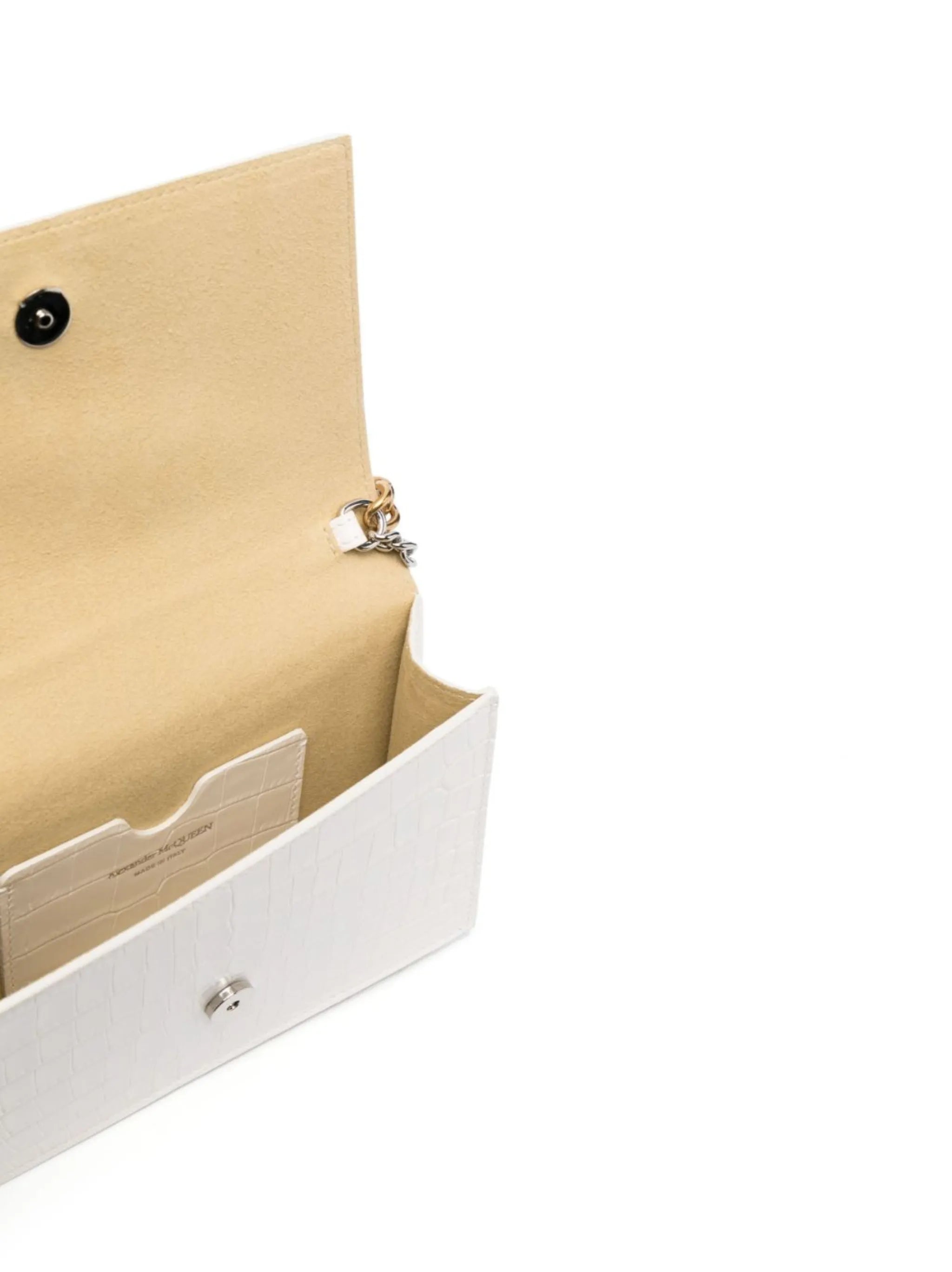 leather skull-stud bag