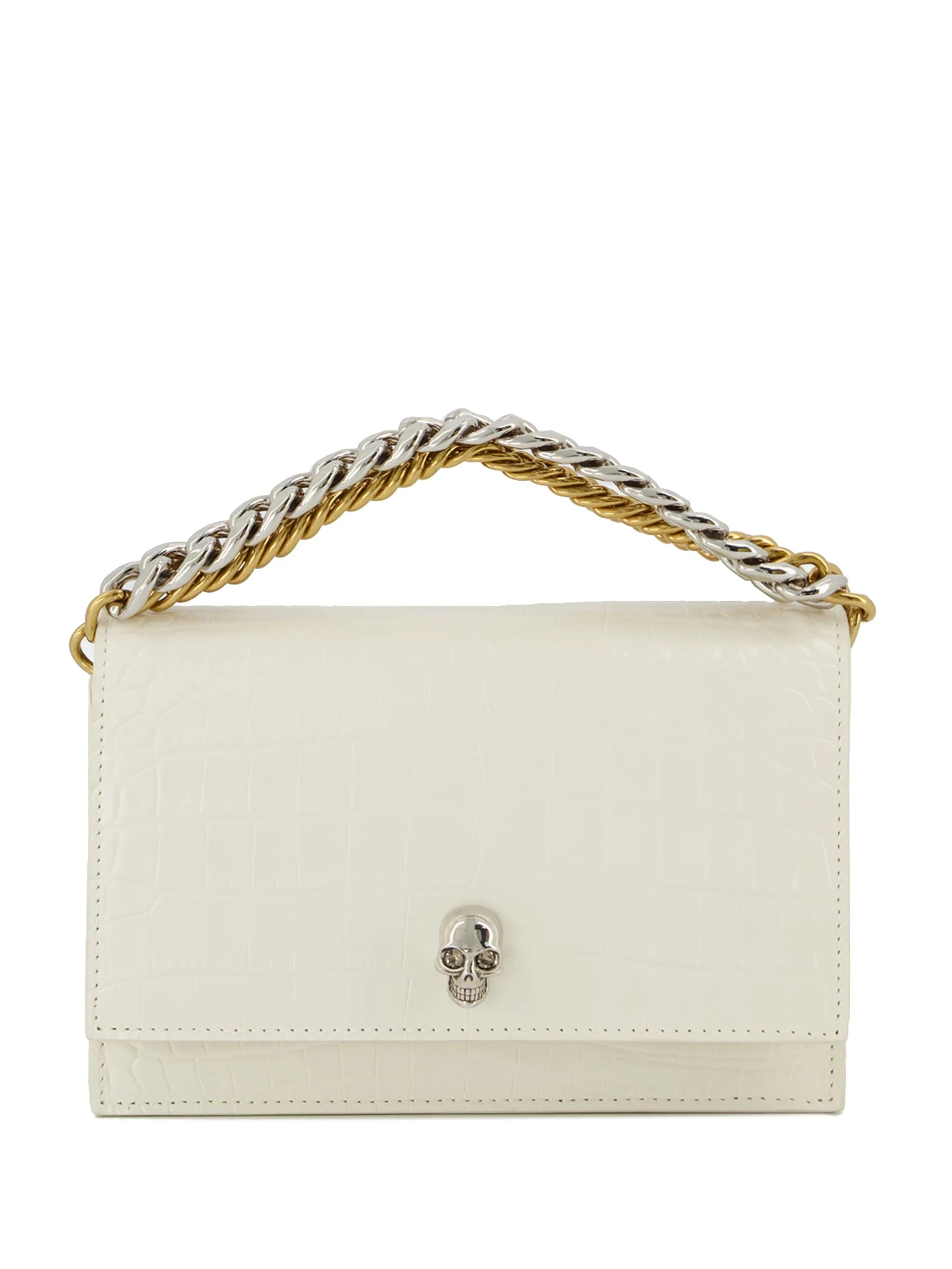 leather skull-stud bag