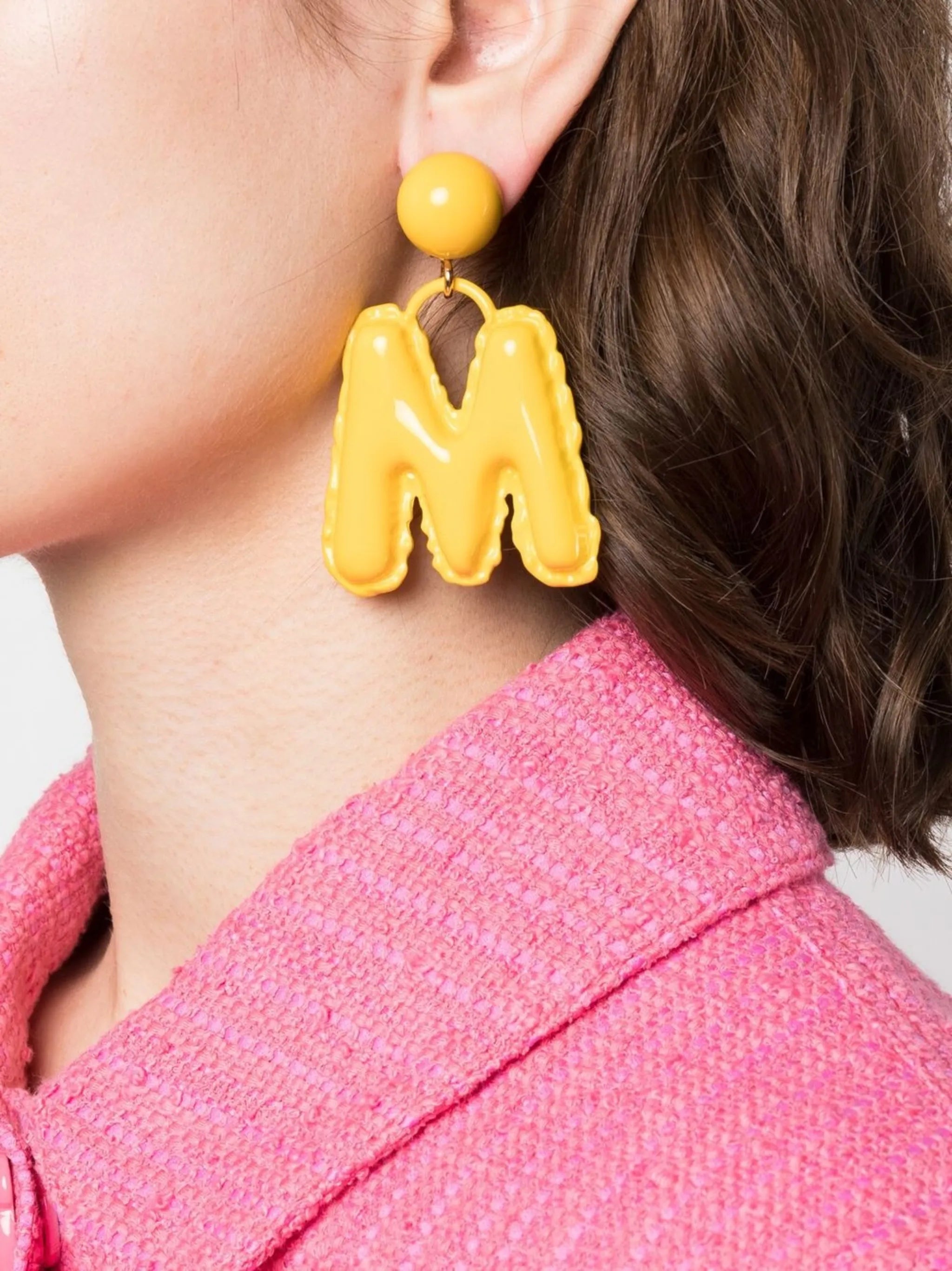 Letter drop earrings