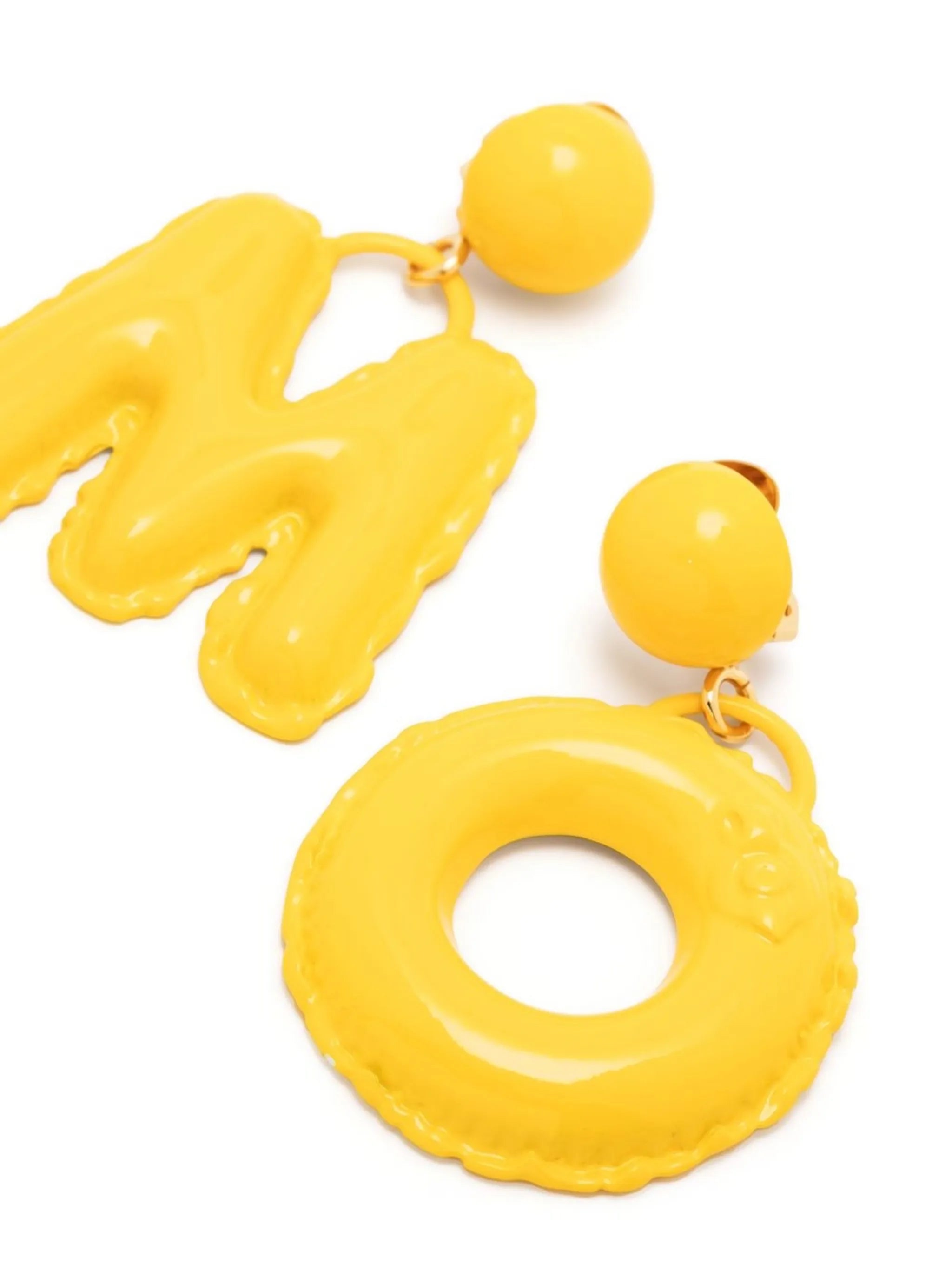 Letter drop earrings