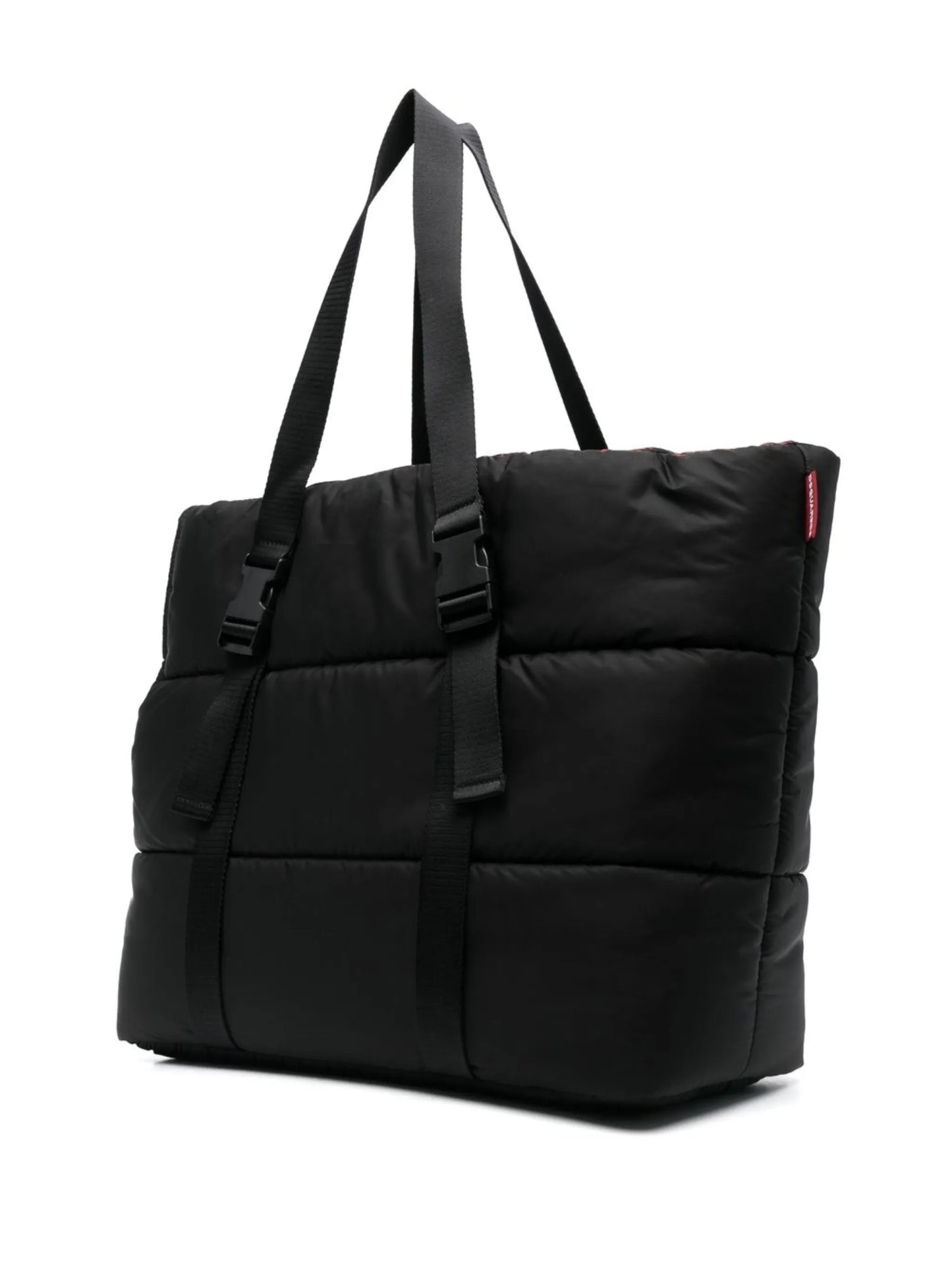 logo-print padded tote bag