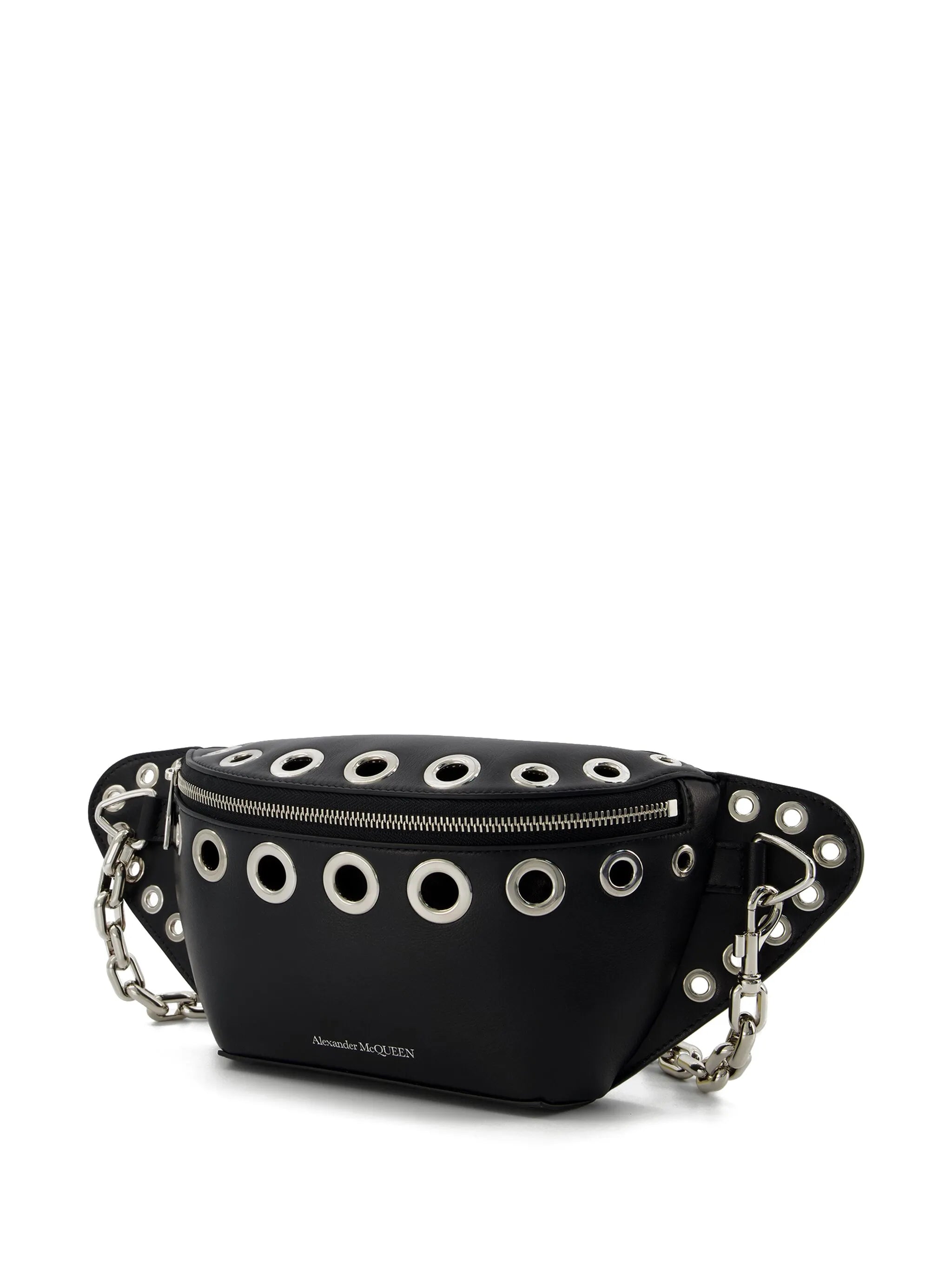 Biker punch-holes belt bag