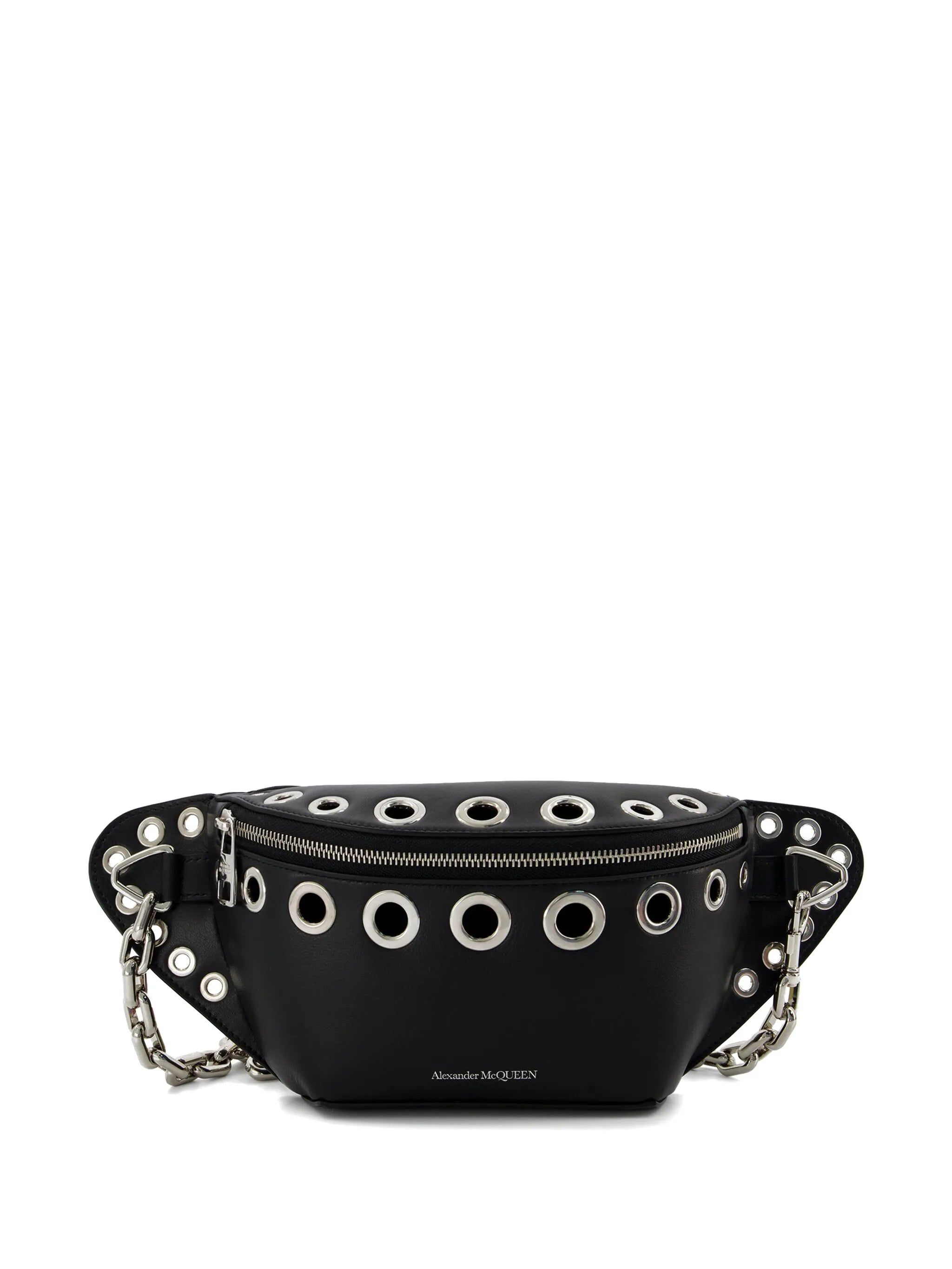 Biker punch-holes belt bag