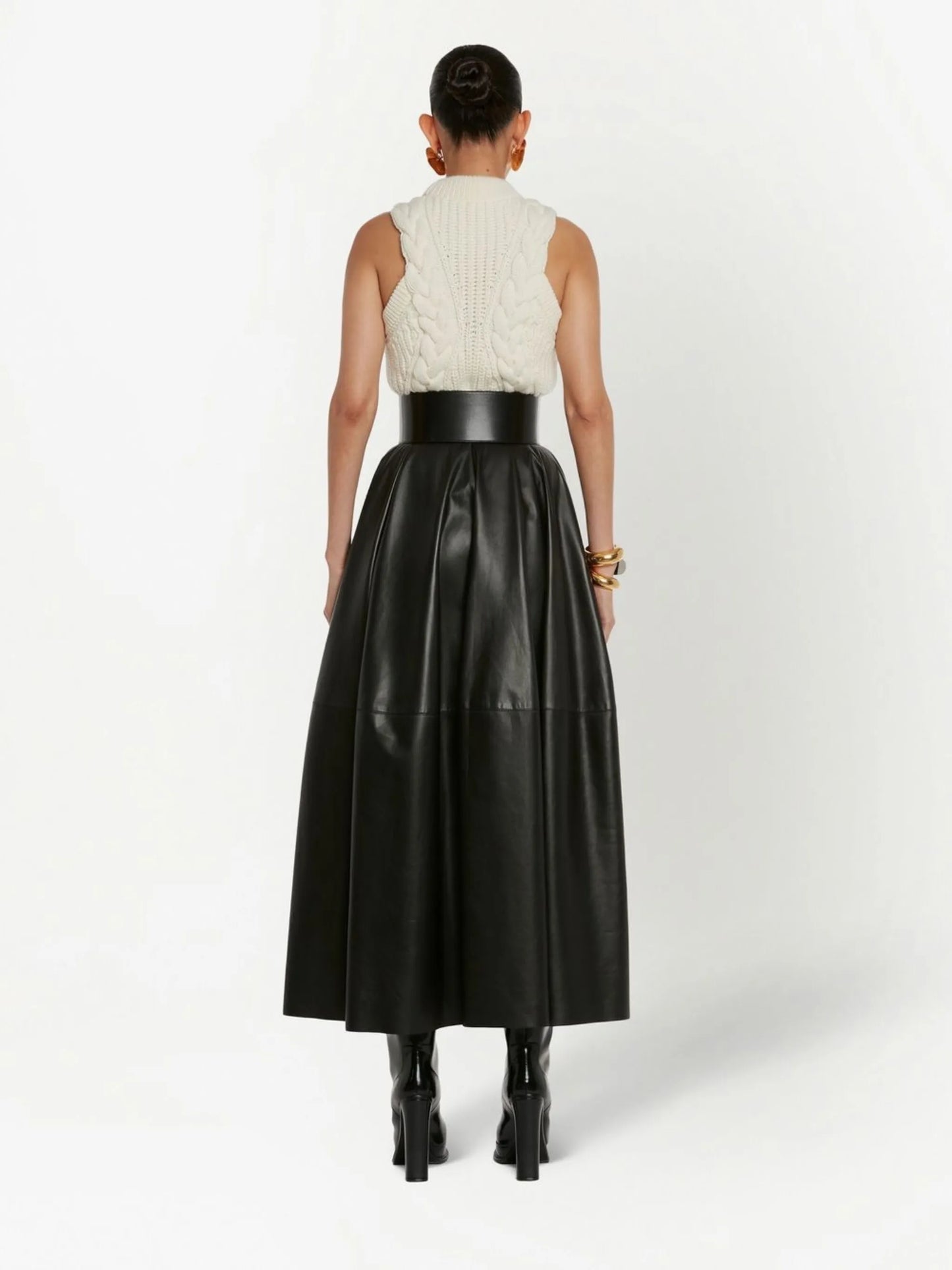 cable-knit wool top