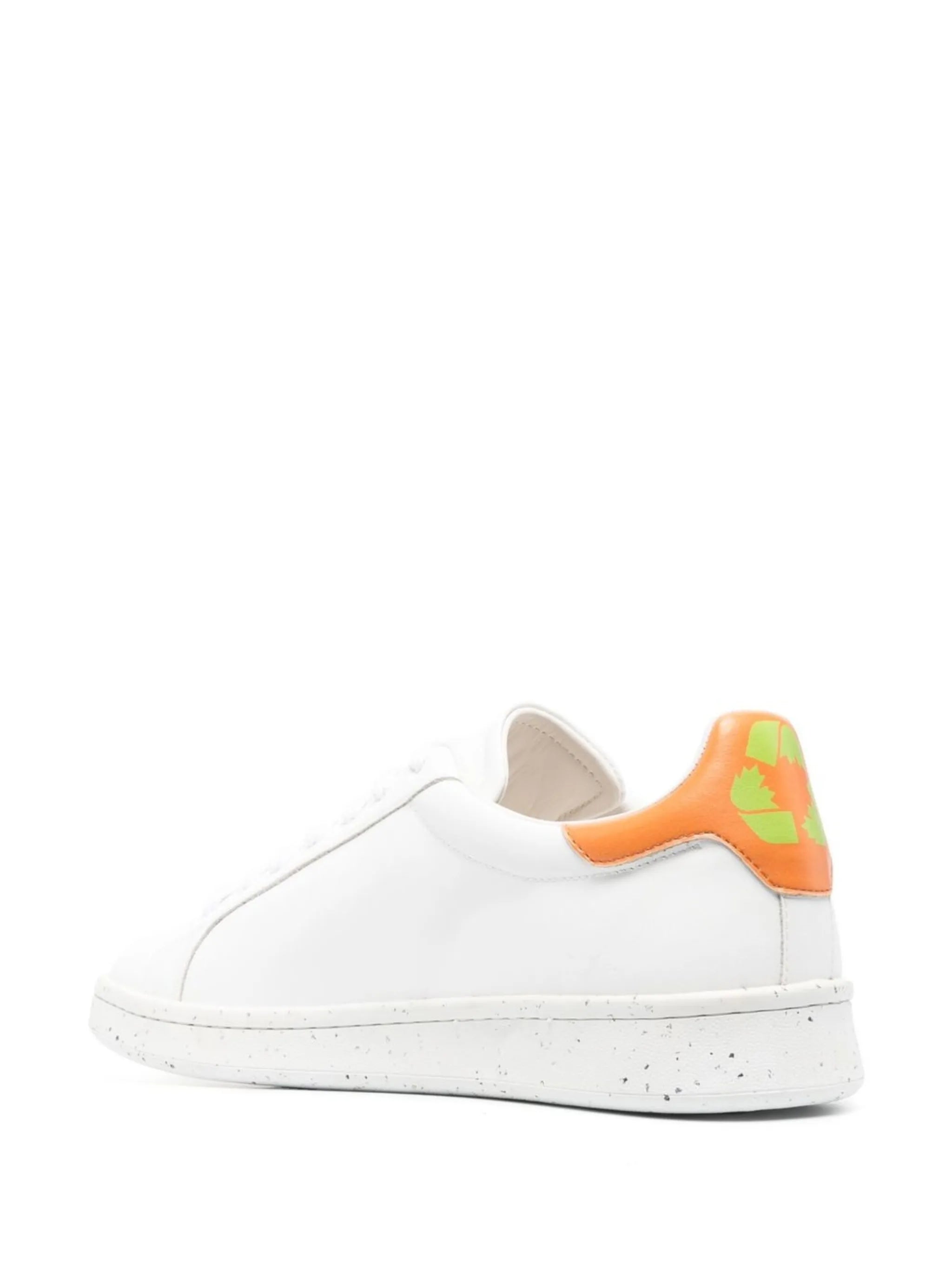 slogan-embroidered low-top sneakers