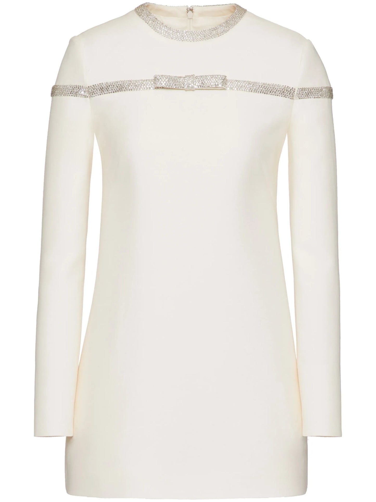 Crepe Couture embroidered short dress