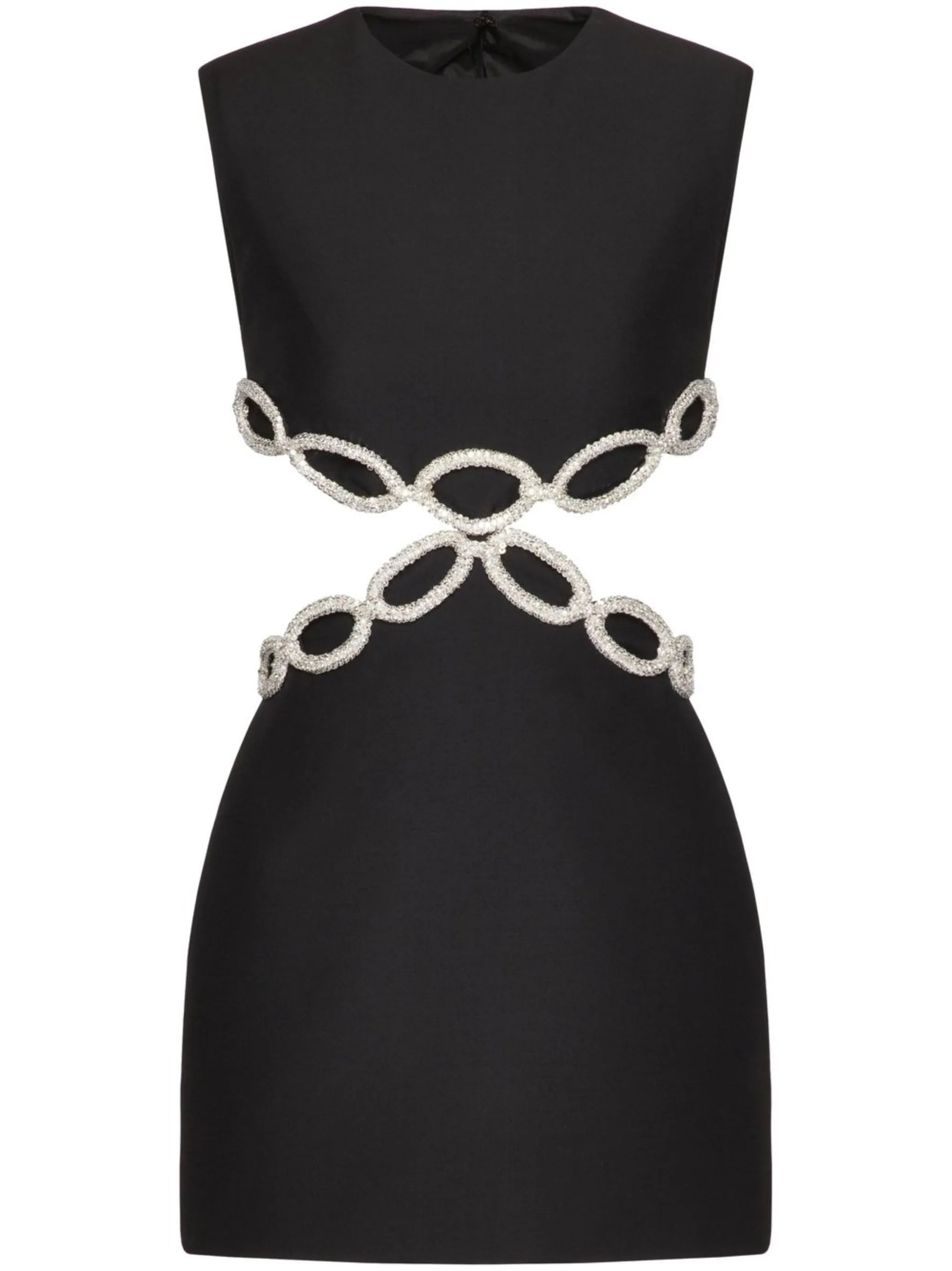 Crepe Couture embroidered short dress