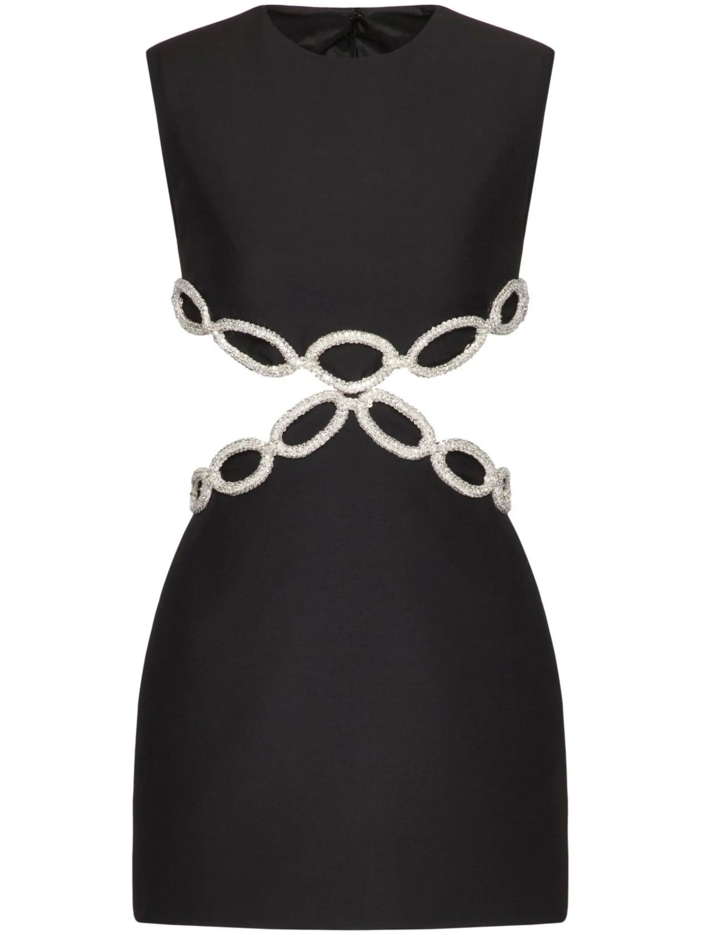 Crepe Couture embroidered short dress