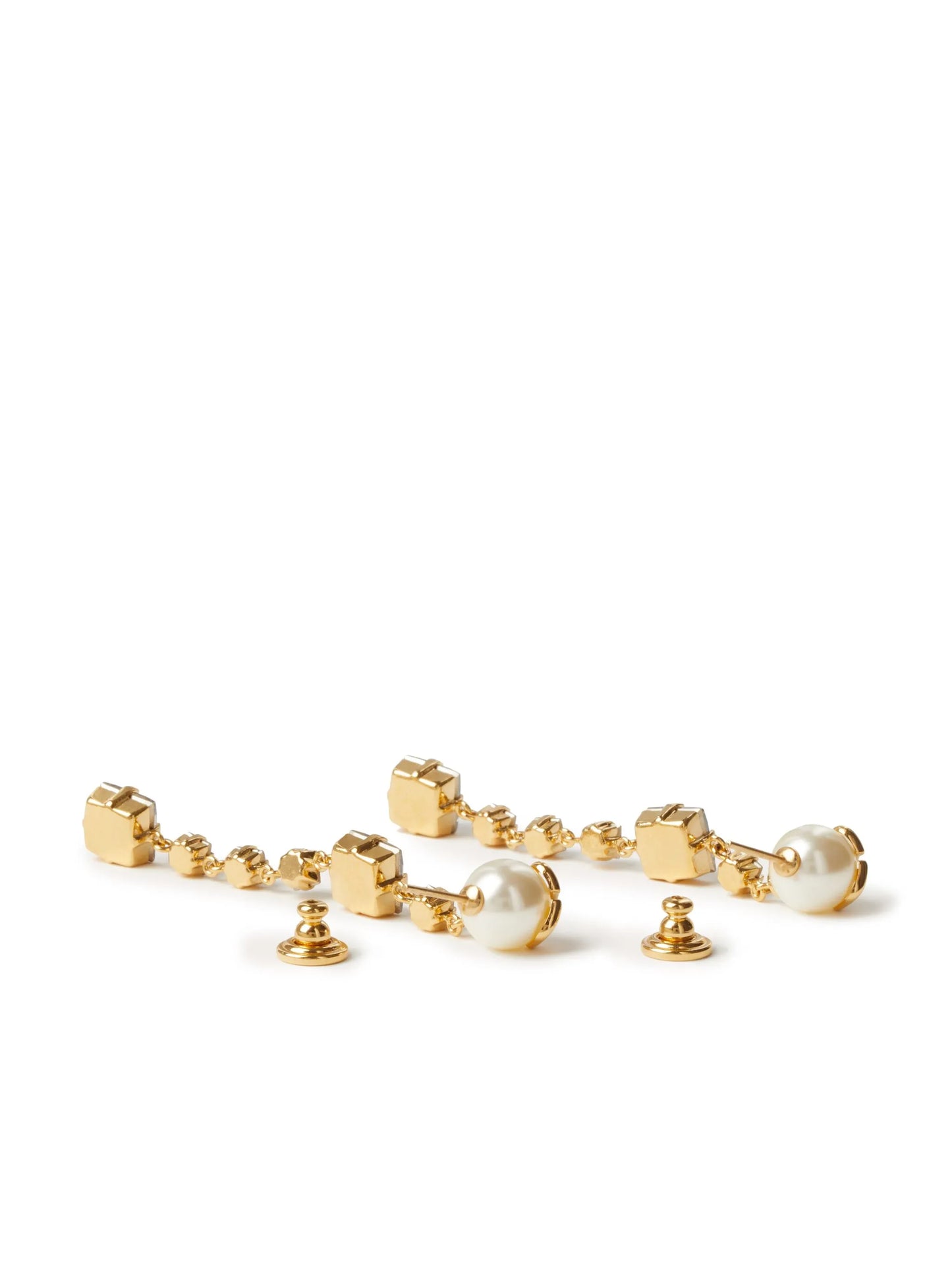 VLogo Signature crystal drop earrings