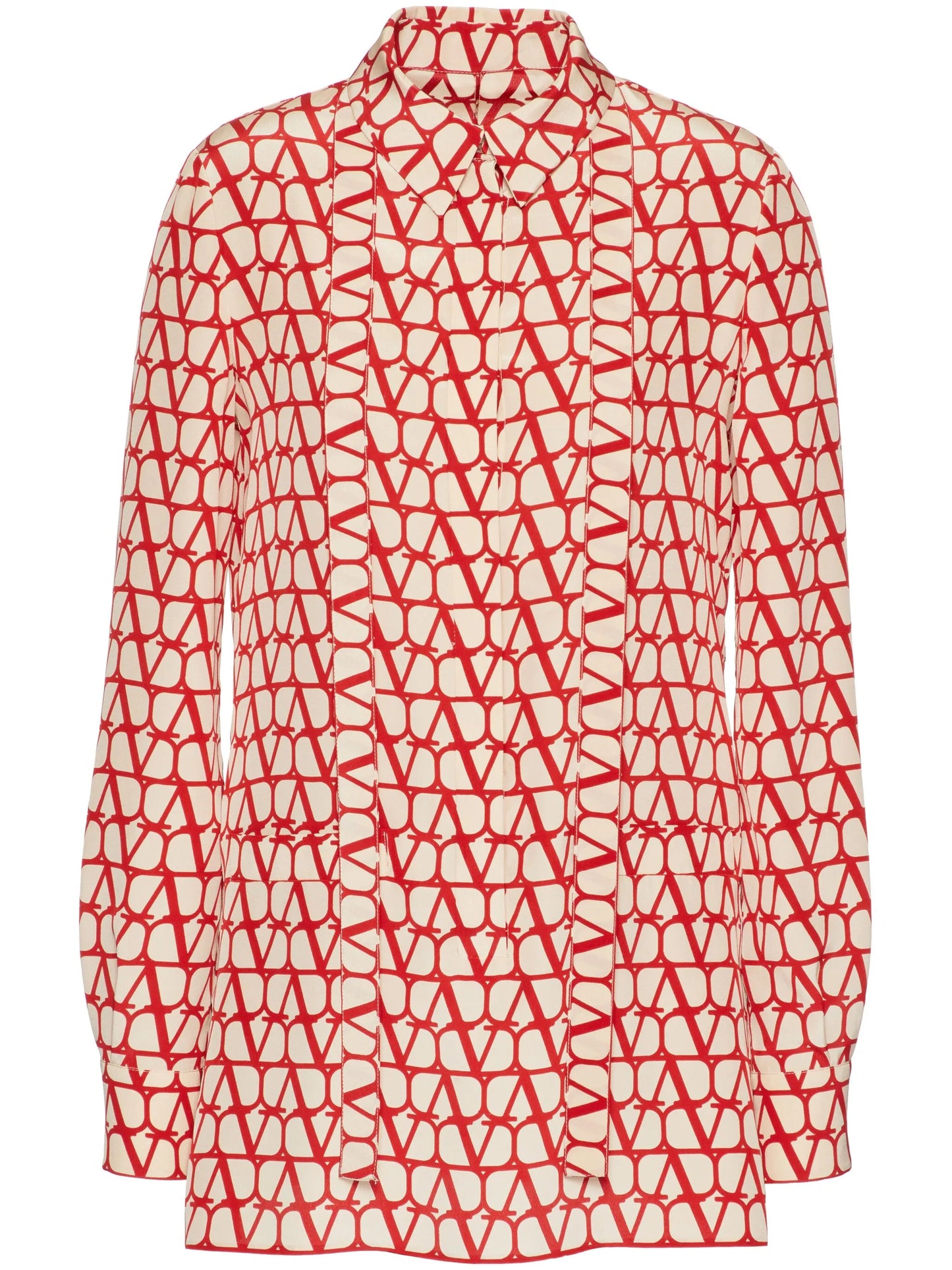 VLogo Signature crepe de chine top