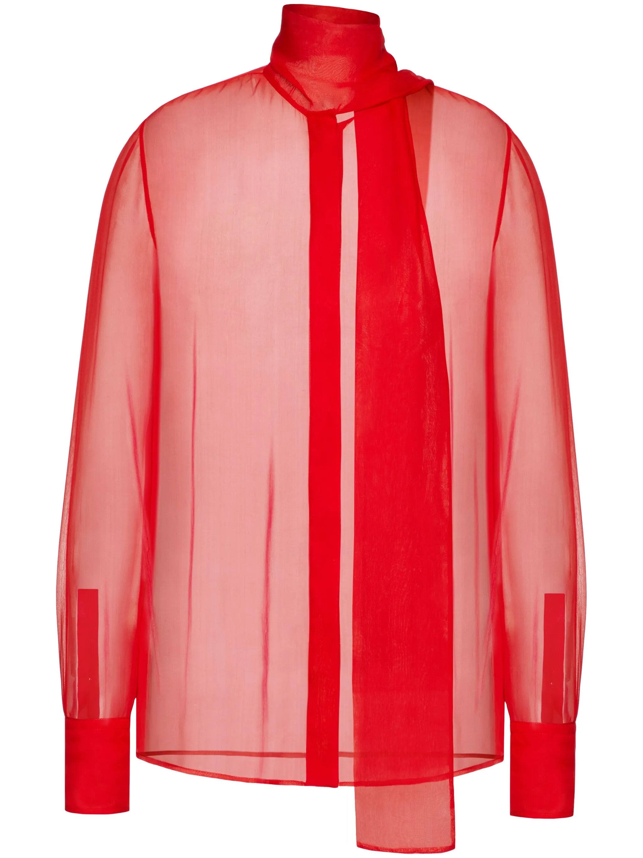 scarf-detail chiffon blouse