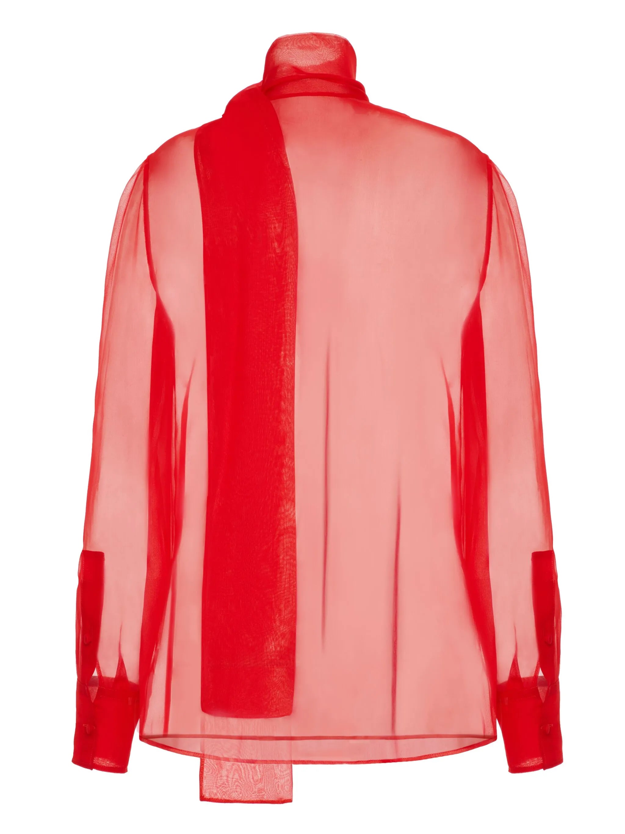 scarf-detail chiffon blouse