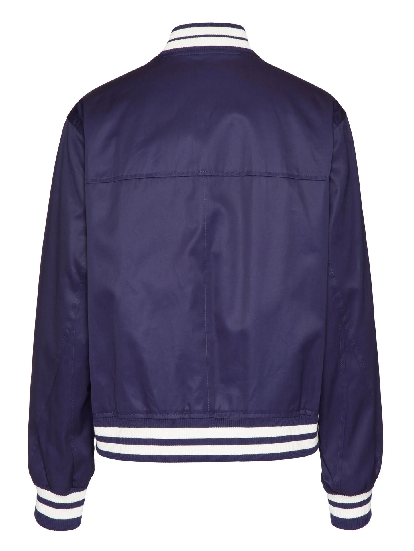 embroidered logo-patch bomber jacket