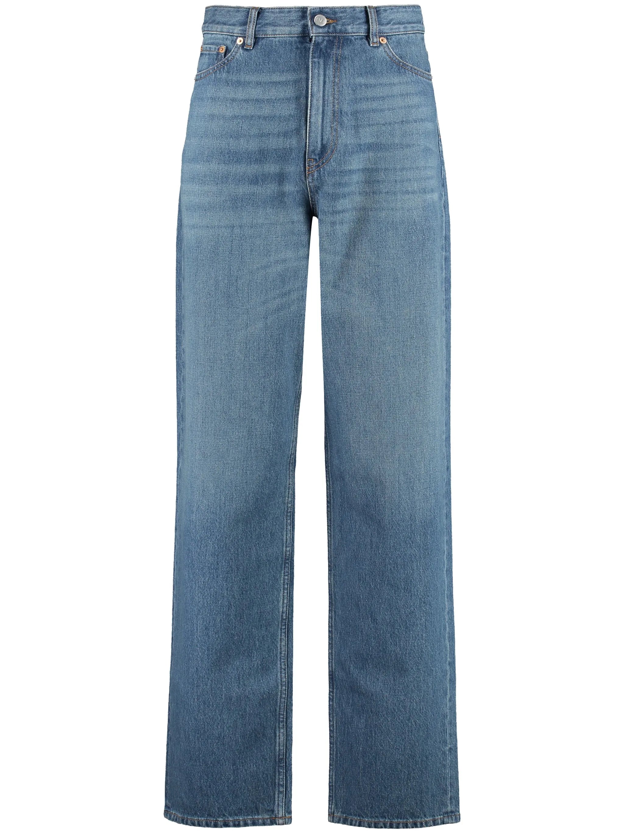 high-rise wide-leg jeans