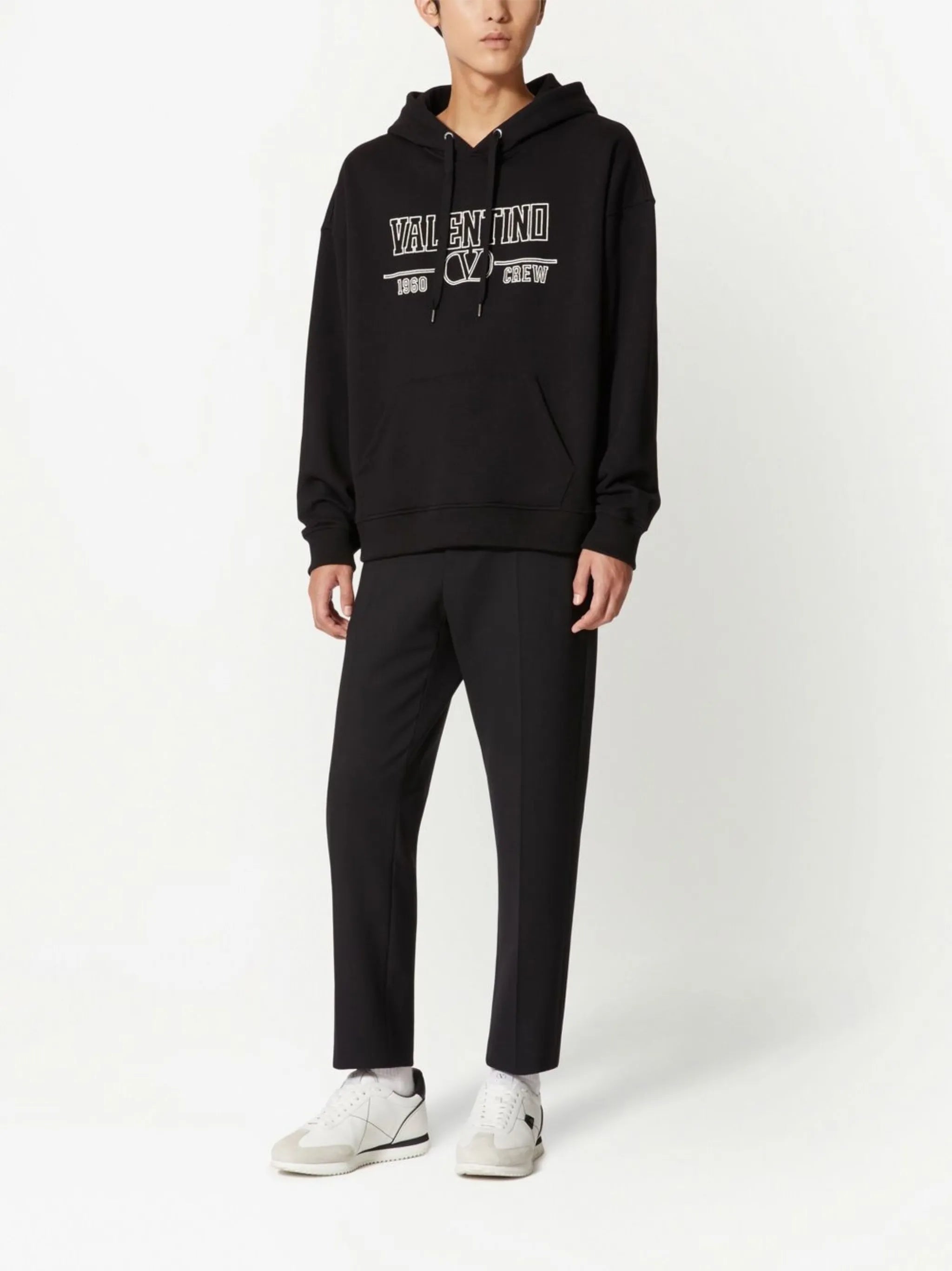 logo-print cotton hoodie