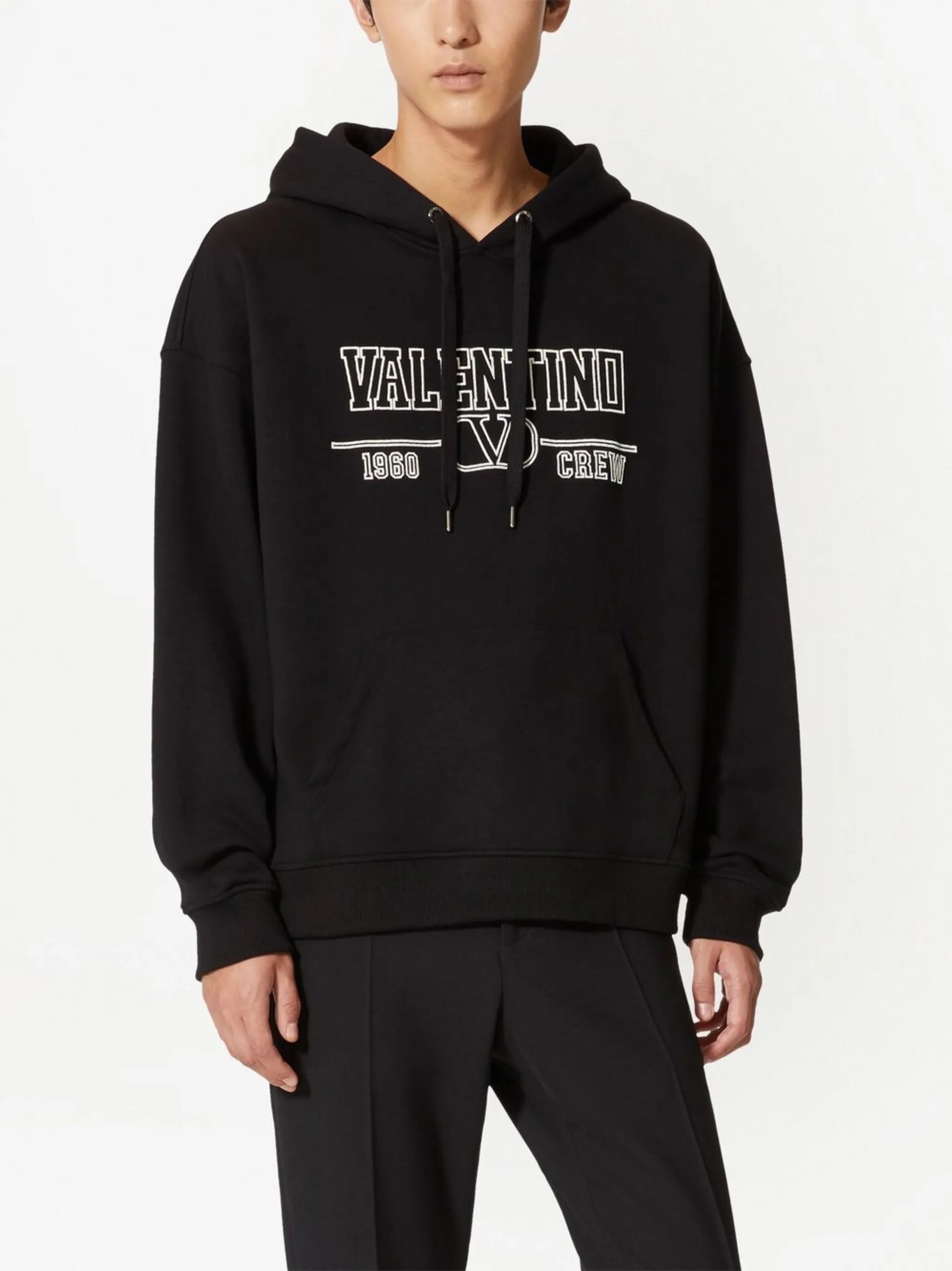 logo-print cotton hoodie