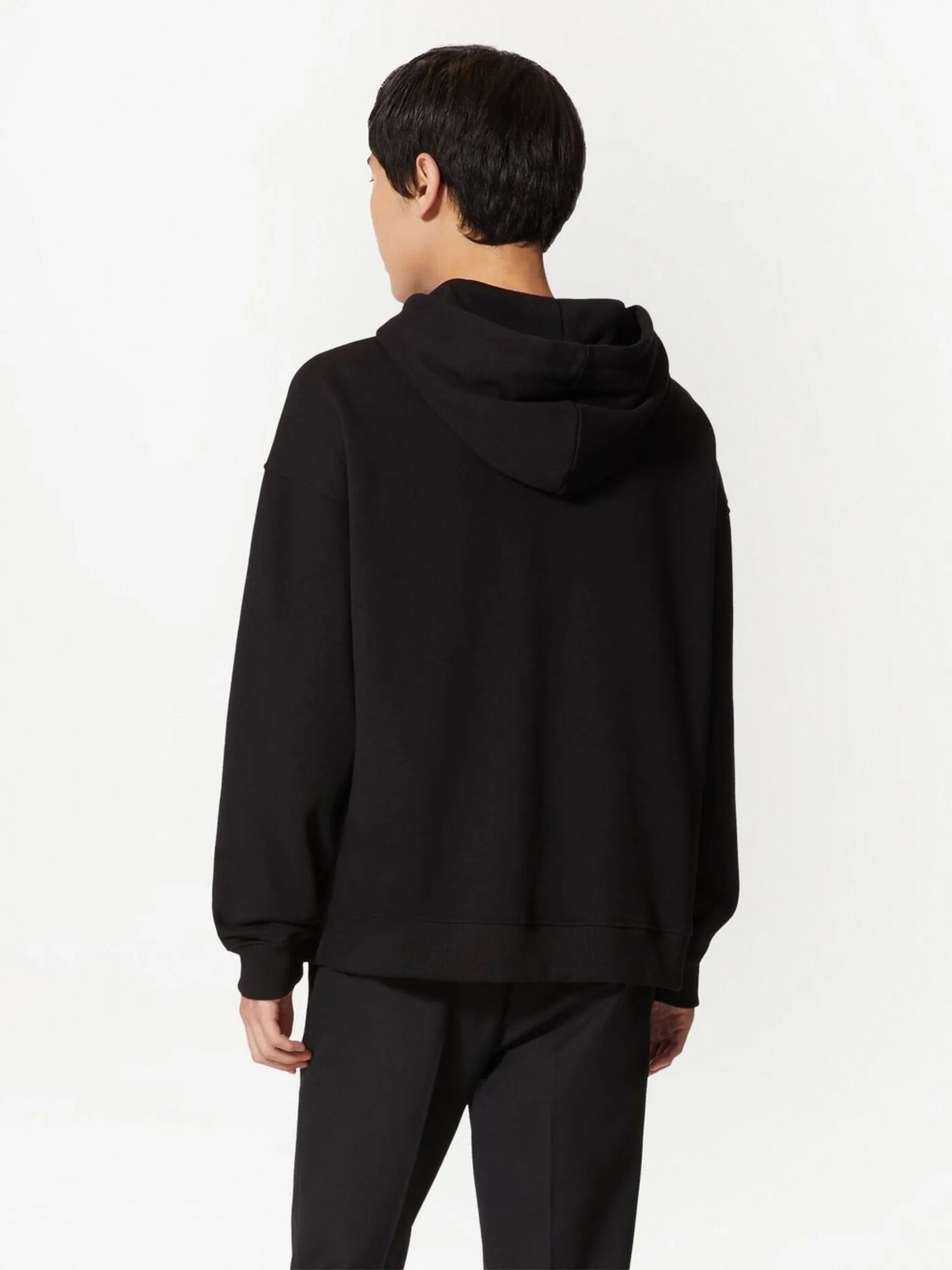 logo-print cotton hoodie