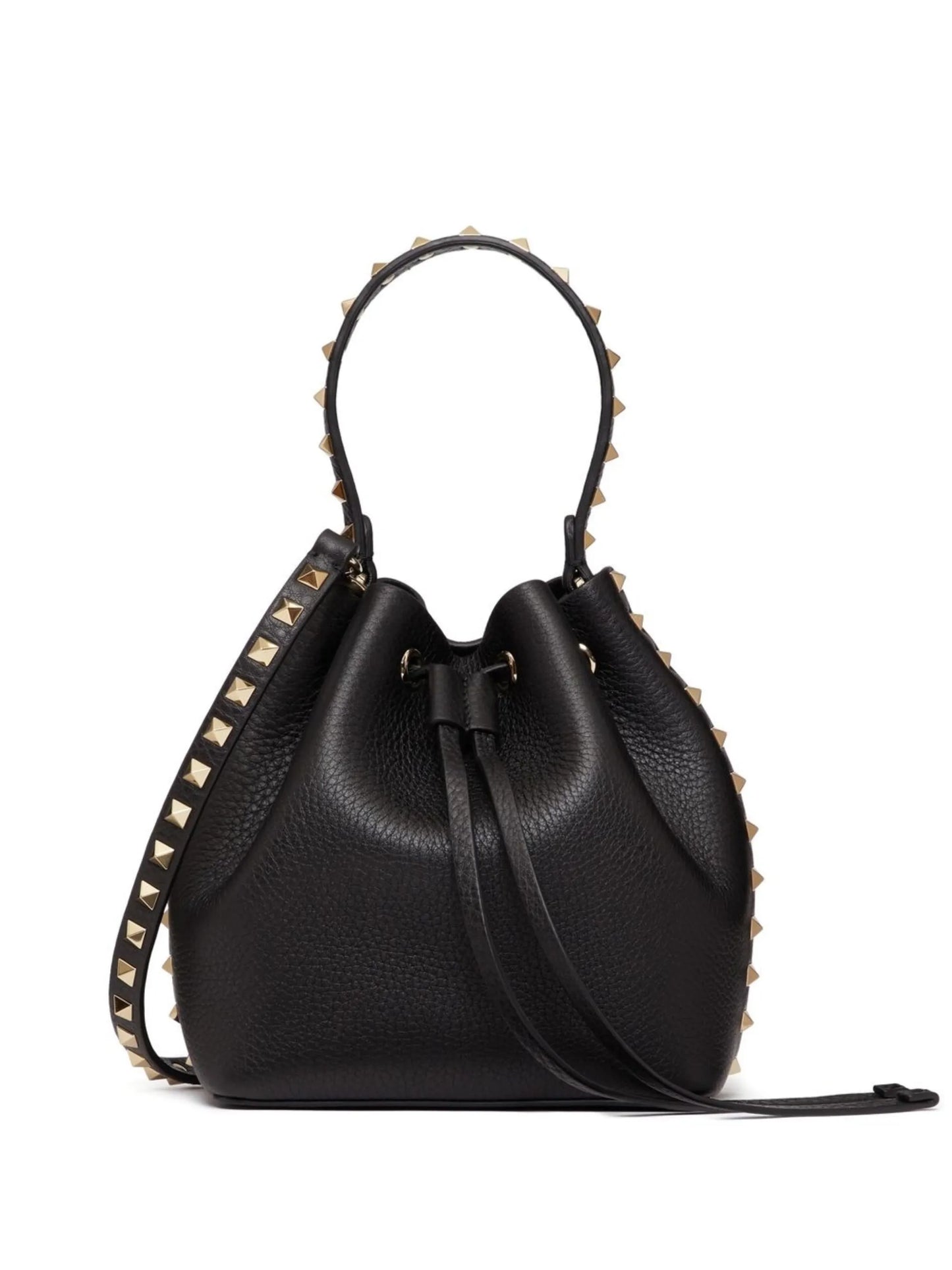 Rockstud leather bucket bag