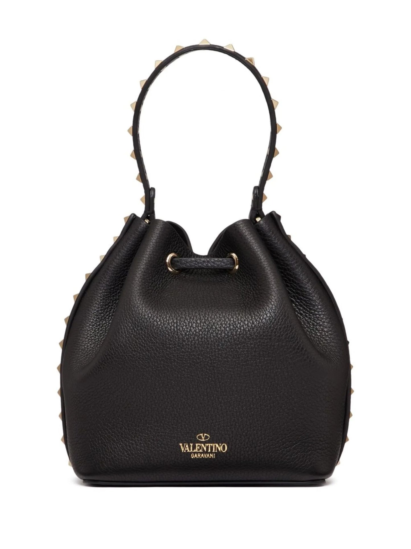 Rockstud leather bucket bag