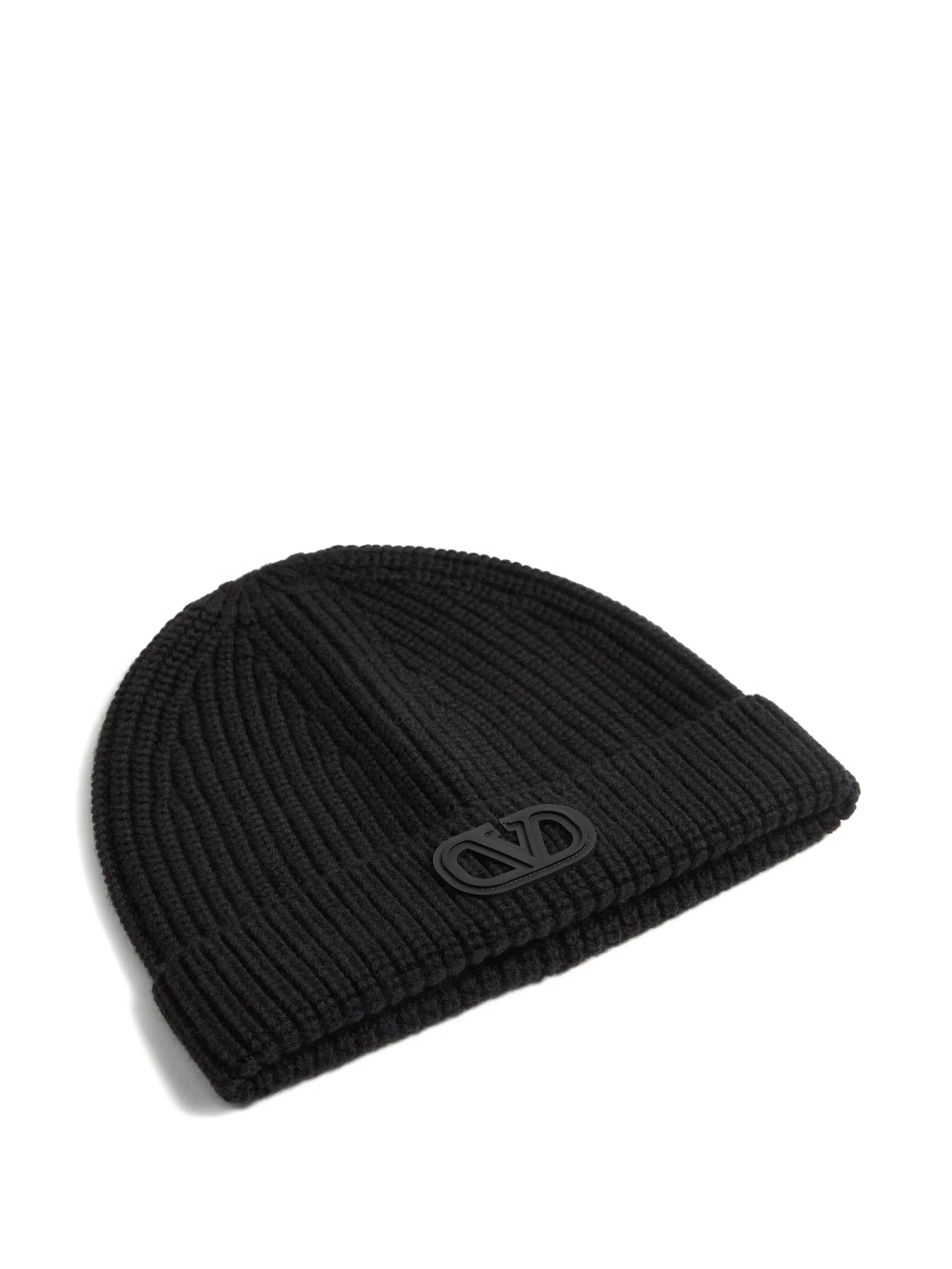 VLogo Signature ribbed wool beanie