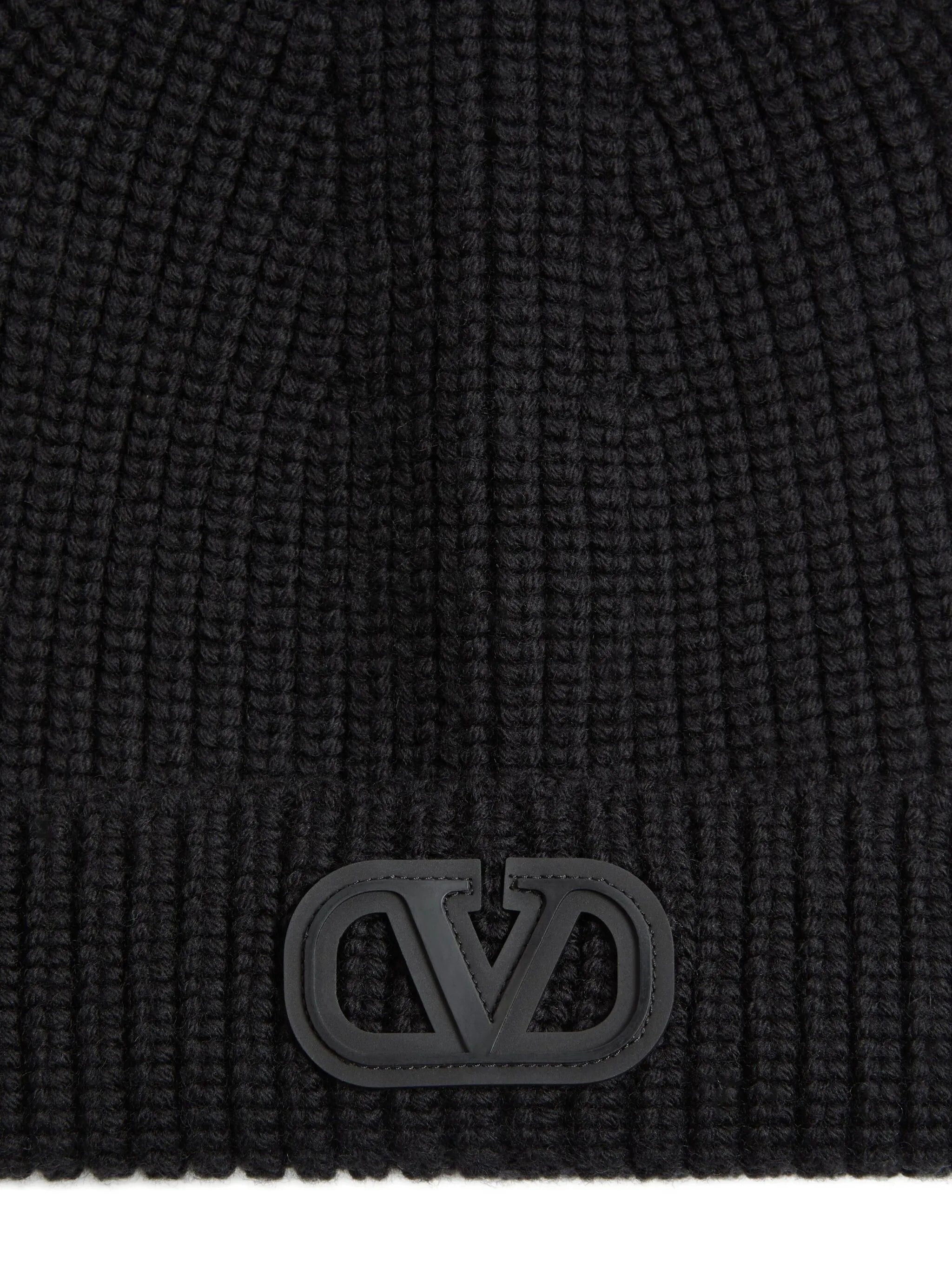 VLogo Signature ribbed wool beanie