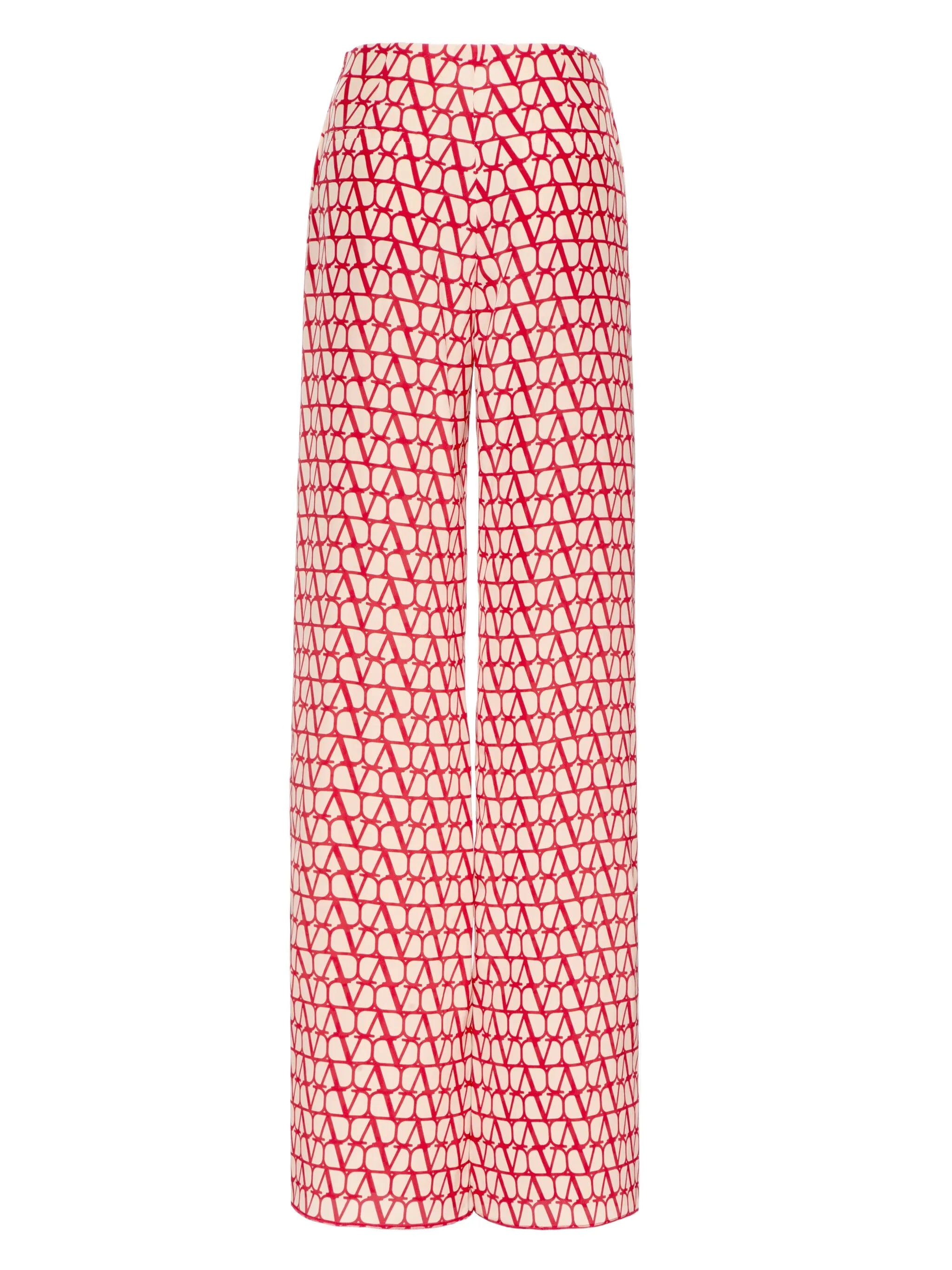 Vlogo crepe de chine trousers