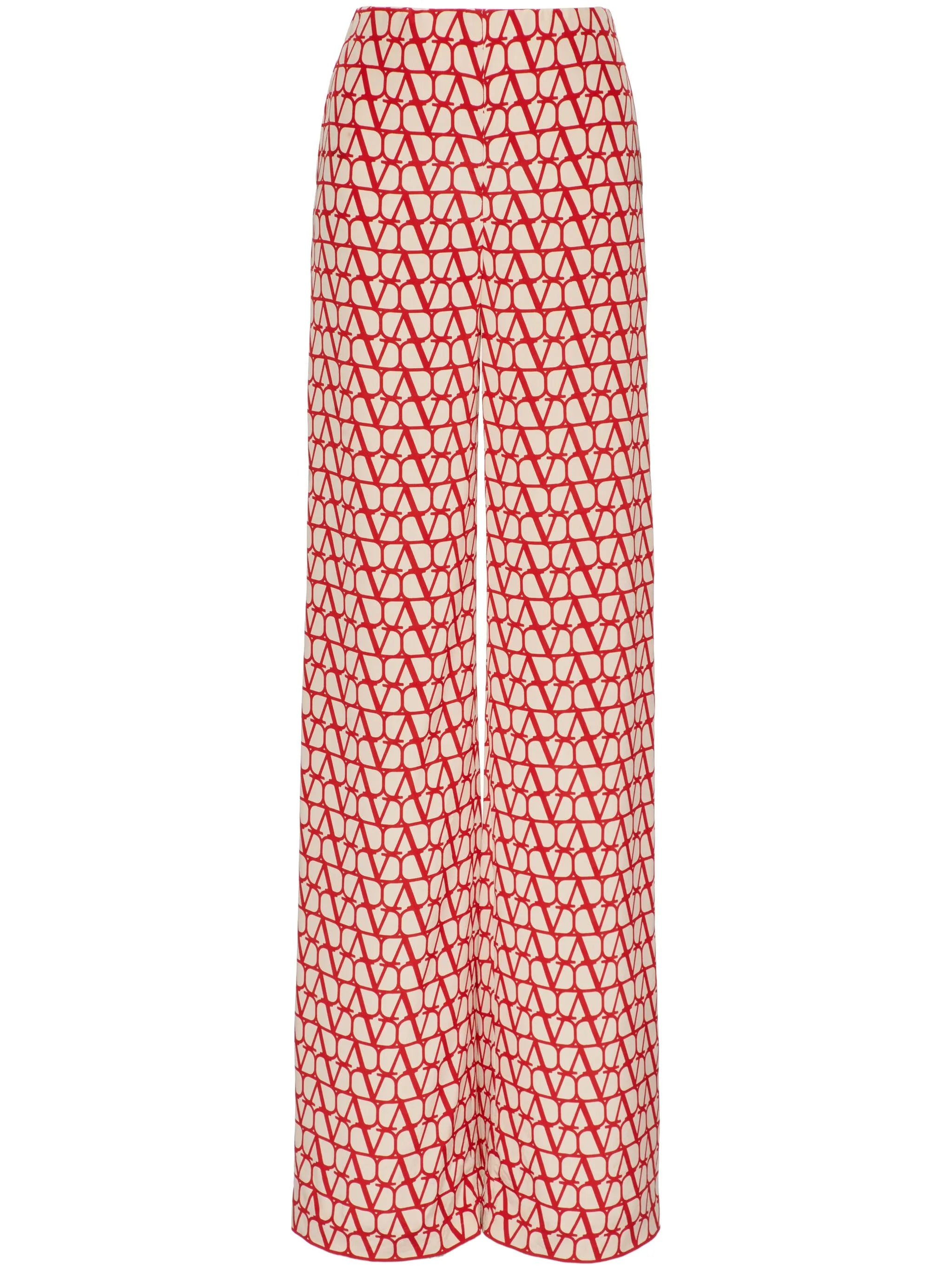 Vlogo crepe de chine trousers