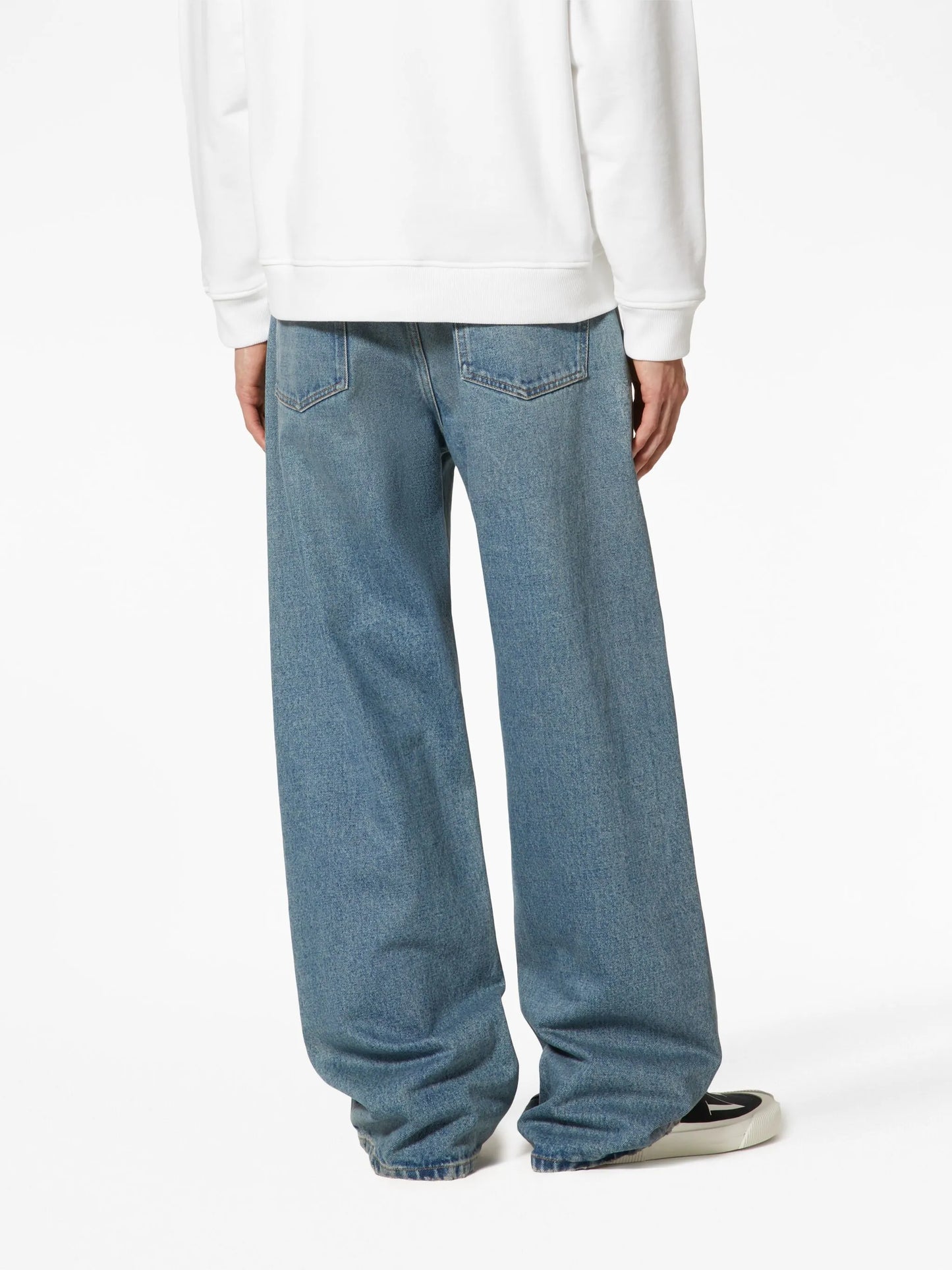 high-rise wide-leg jeans