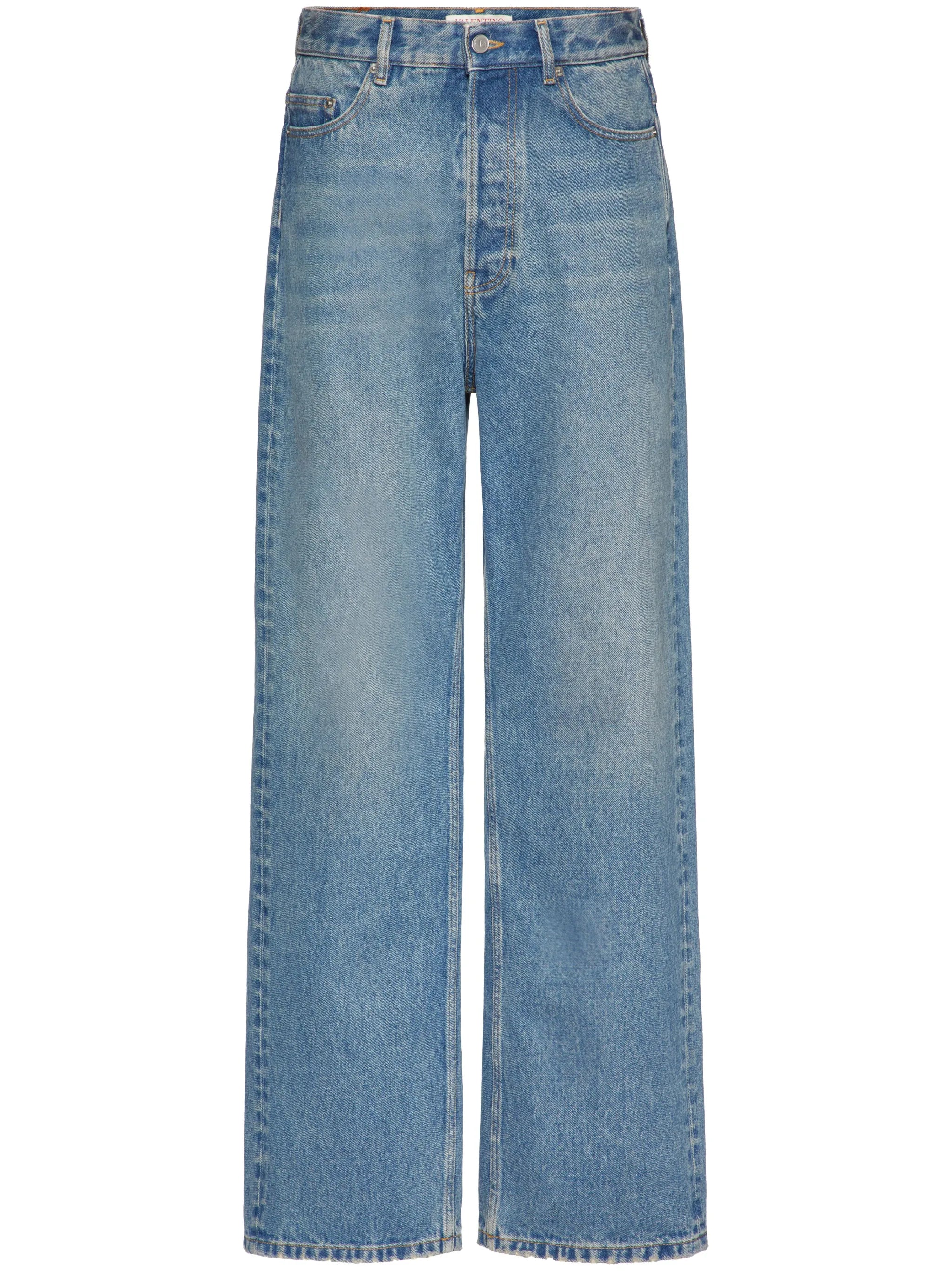 high-rise wide-leg jeans