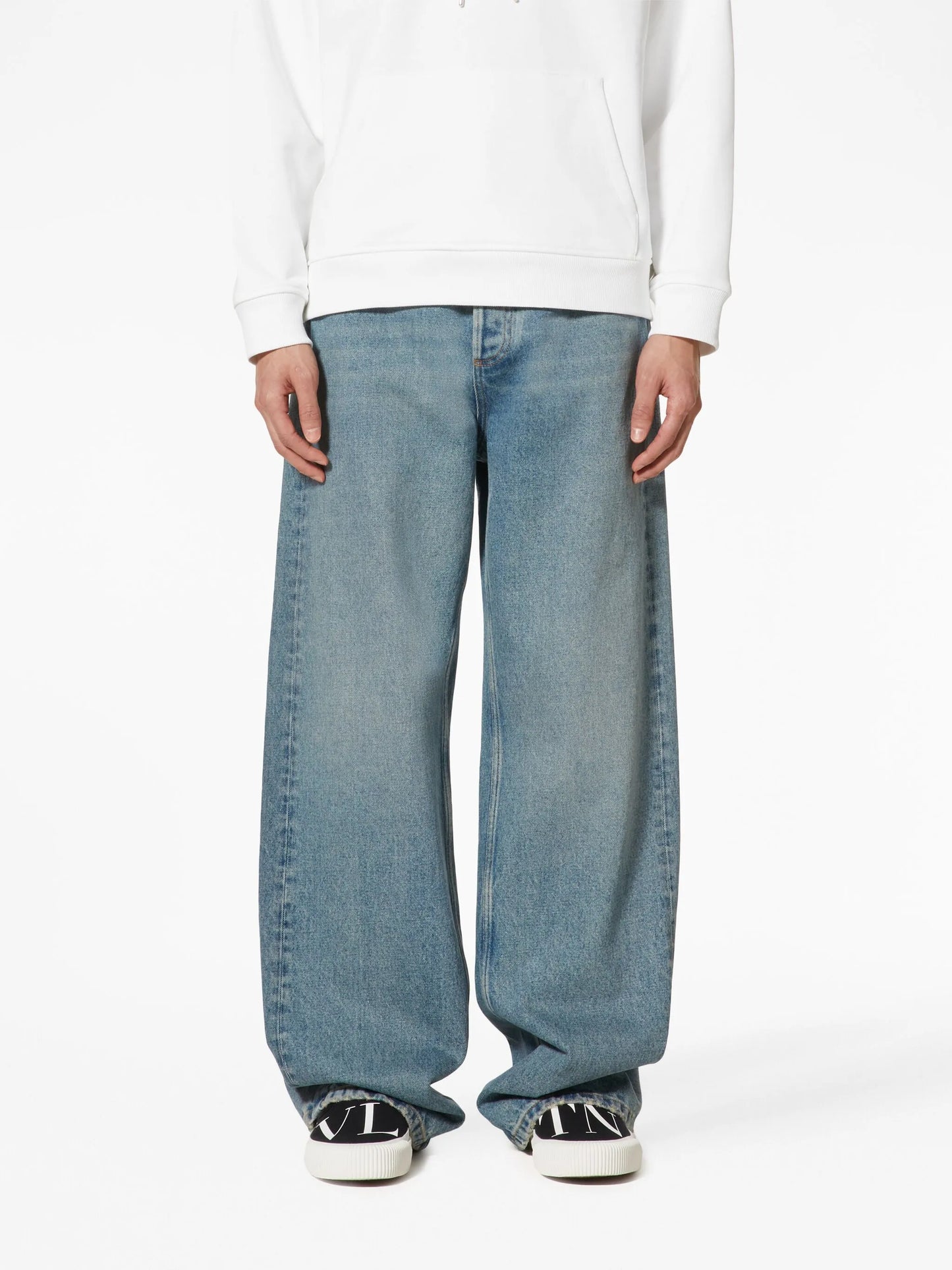 high-rise wide-leg jeans